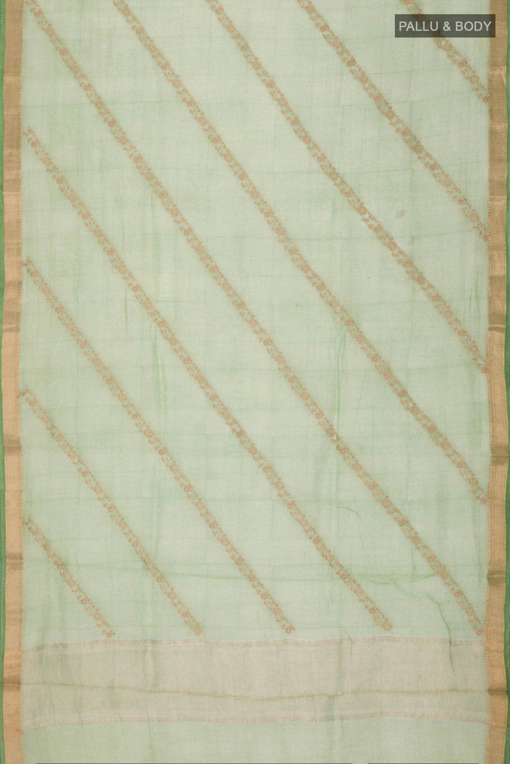Green Bhagalpuri Tussar Silk Saree