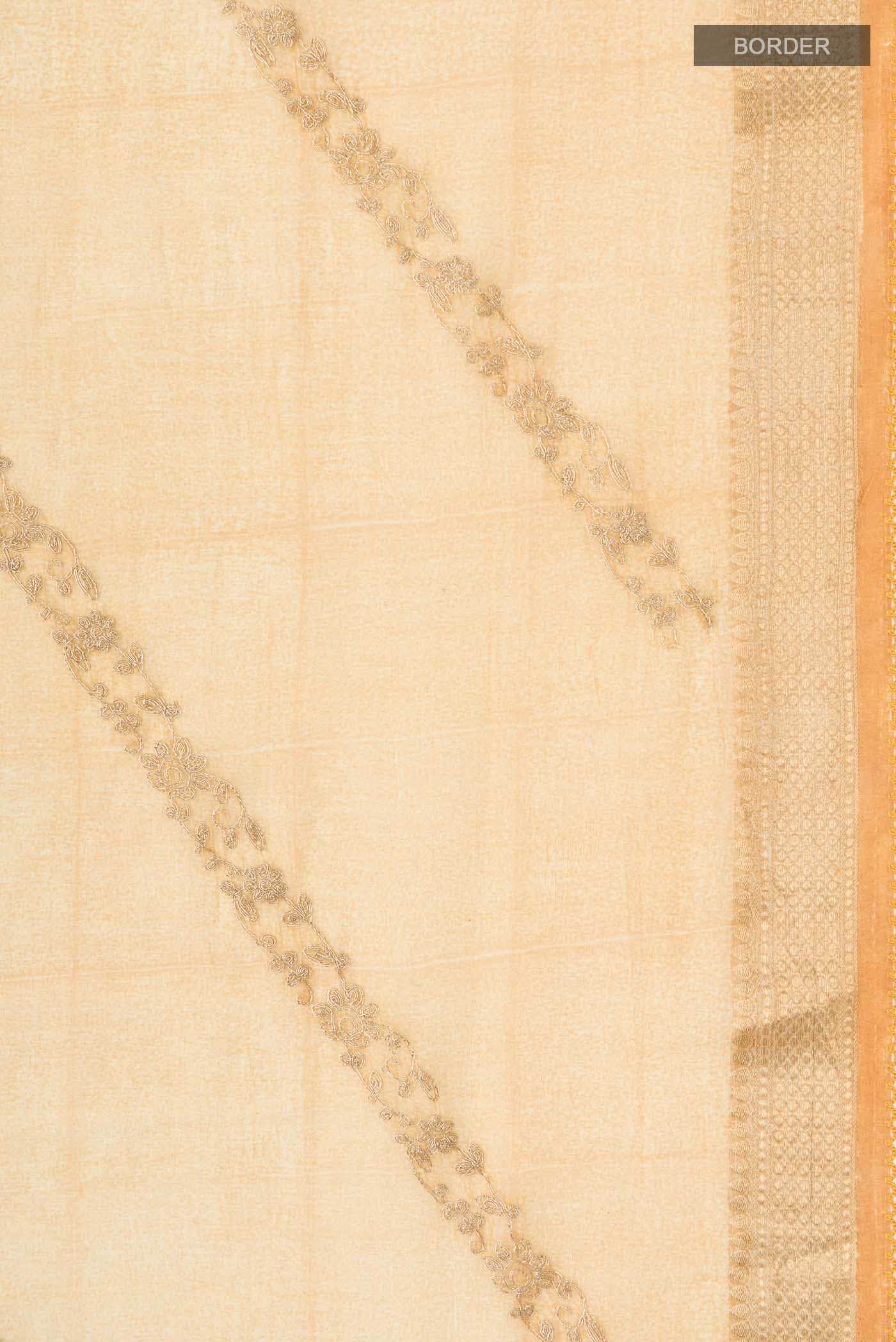 Yellow Tussar Silk Saree
