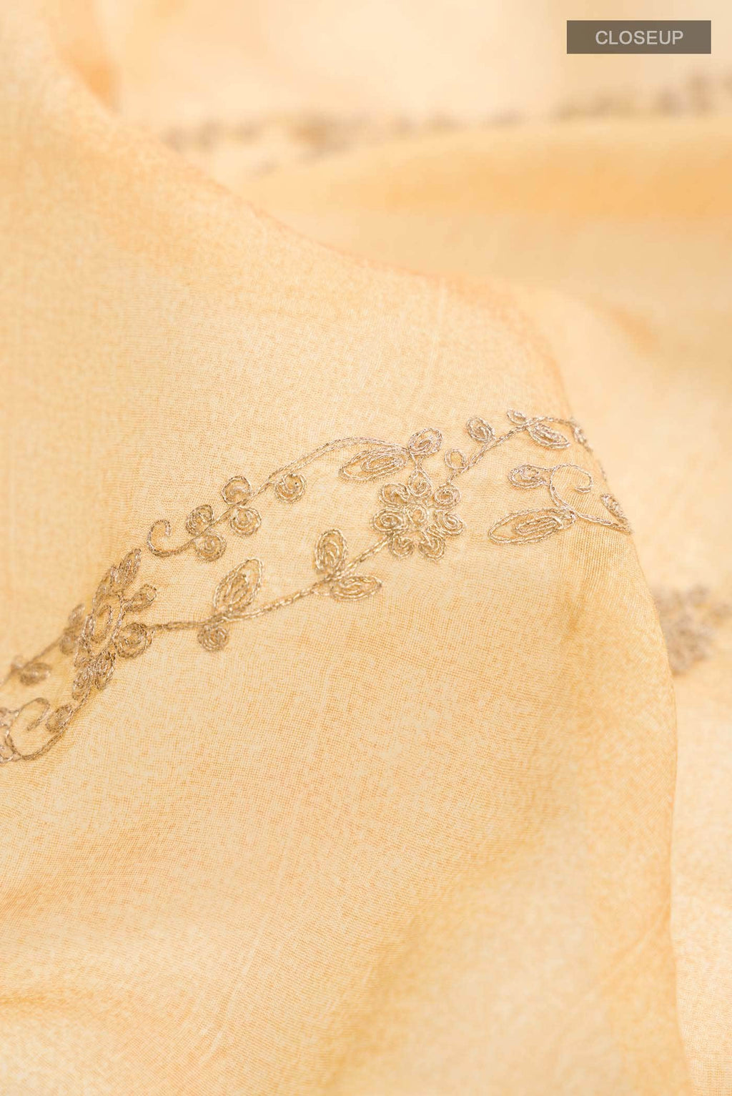 Yellow Tussar Silk Saree