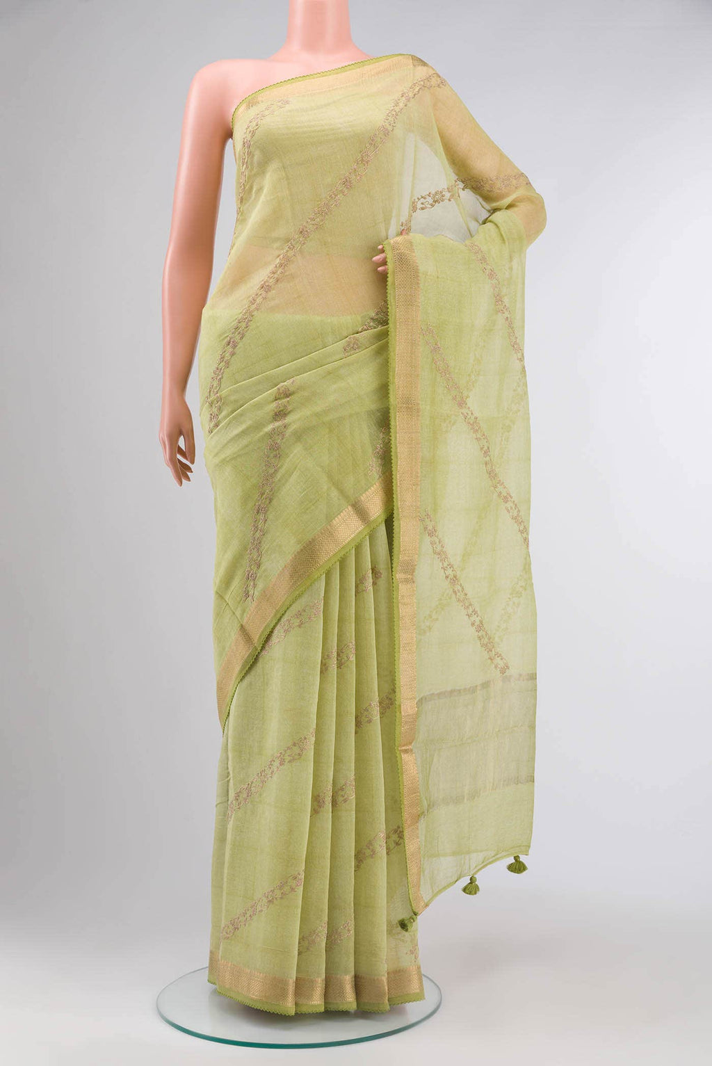 Green Silk Cotton Saree
