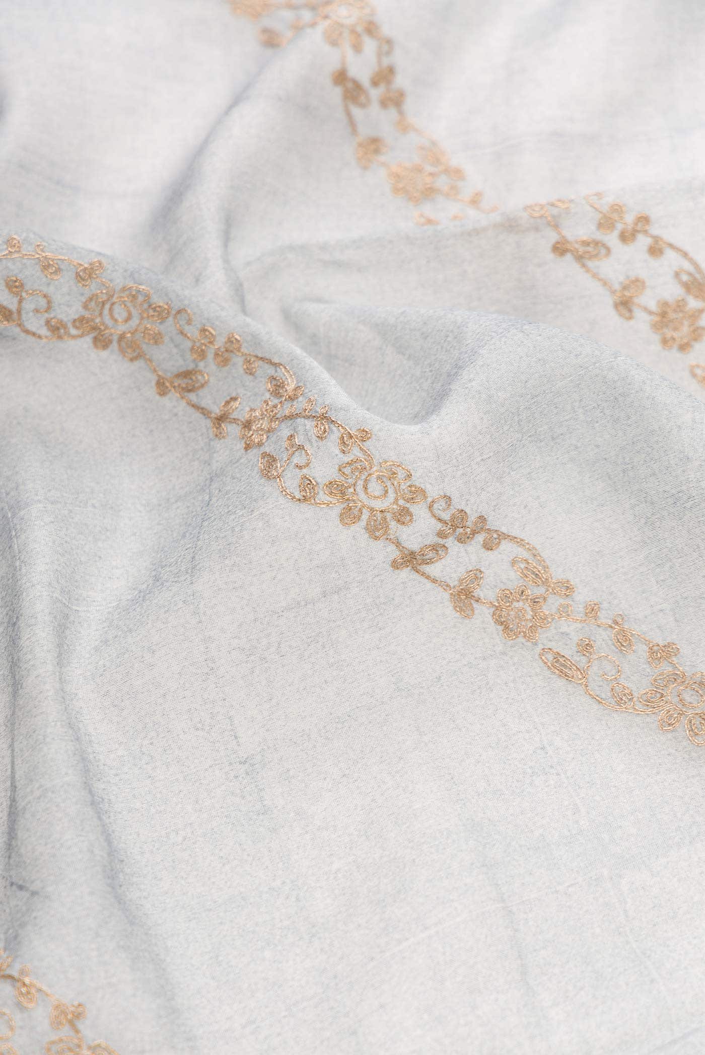 Grey Tussar Silk Saree