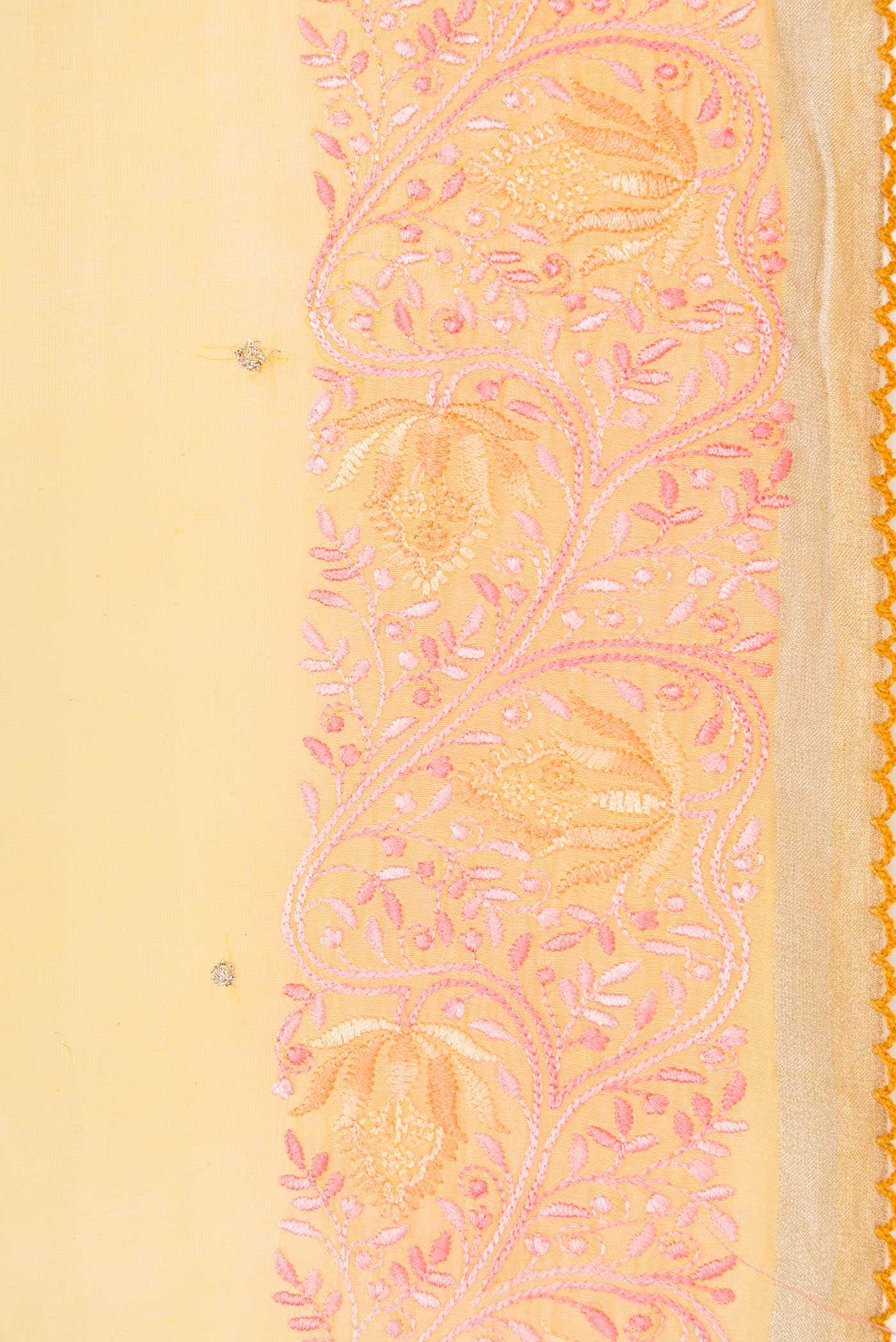 Yellow Chanderi Silk Saree