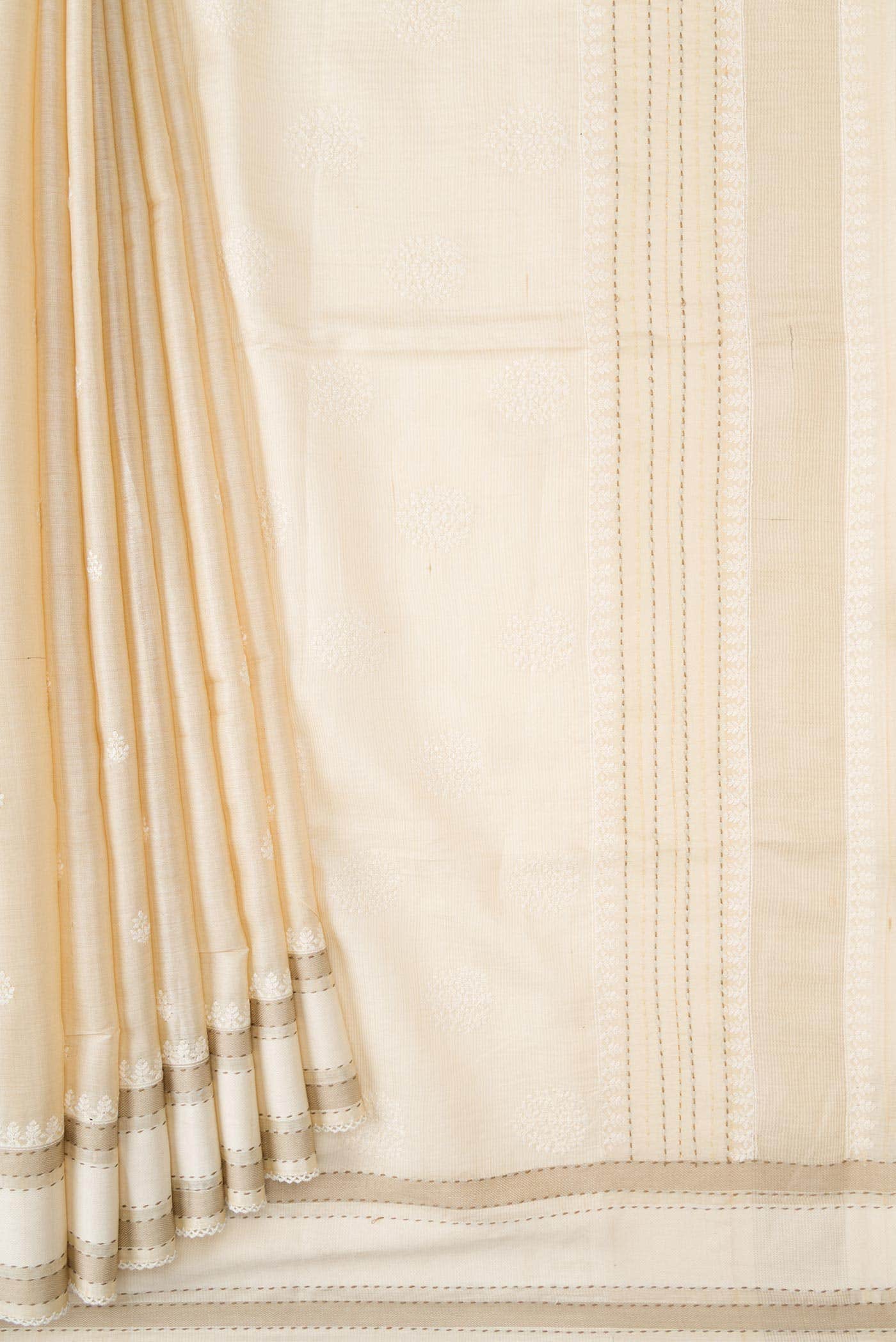 Sandal Tussar Silk Saree