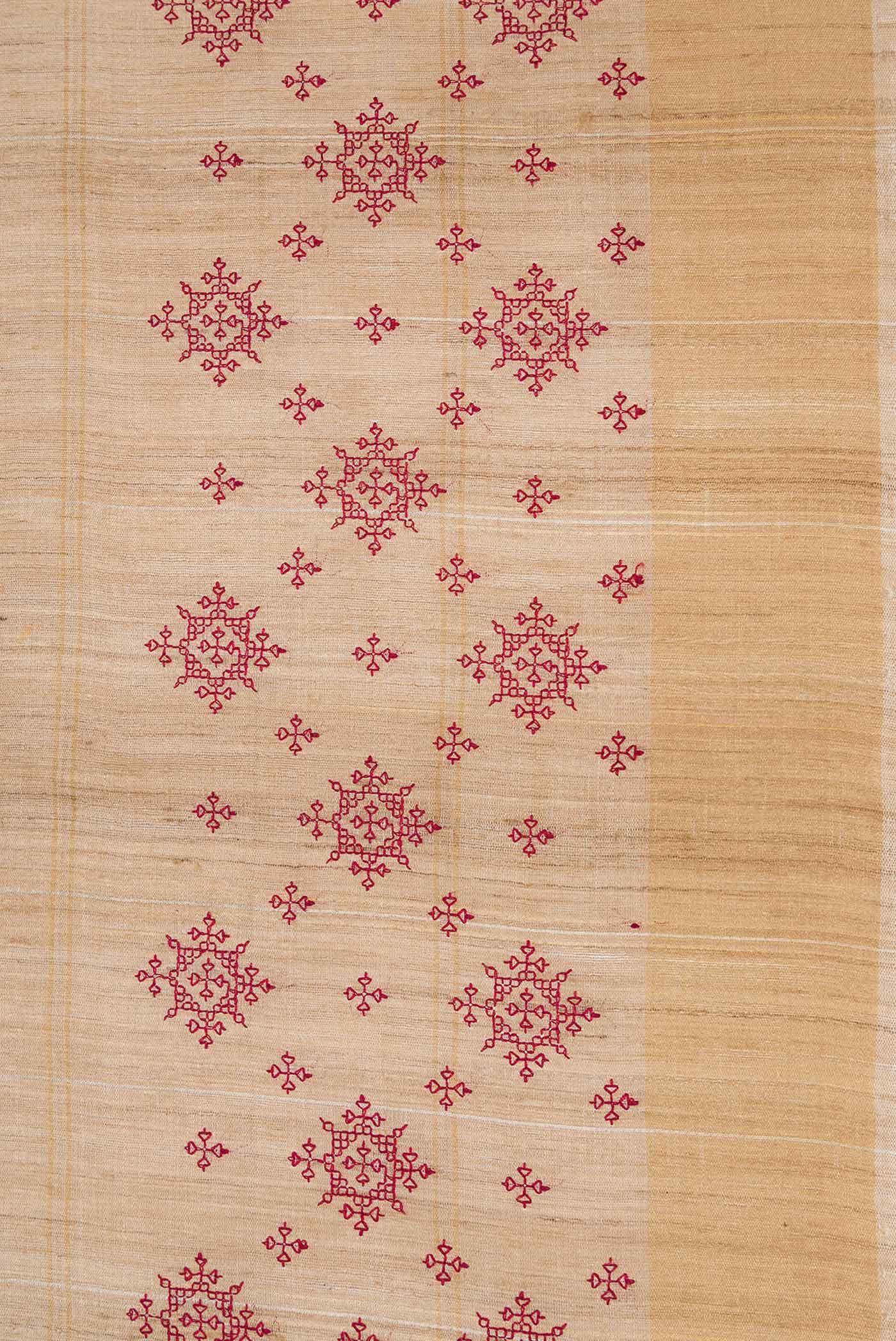 Dark Beige Dual Tone Tussar Silk Saree