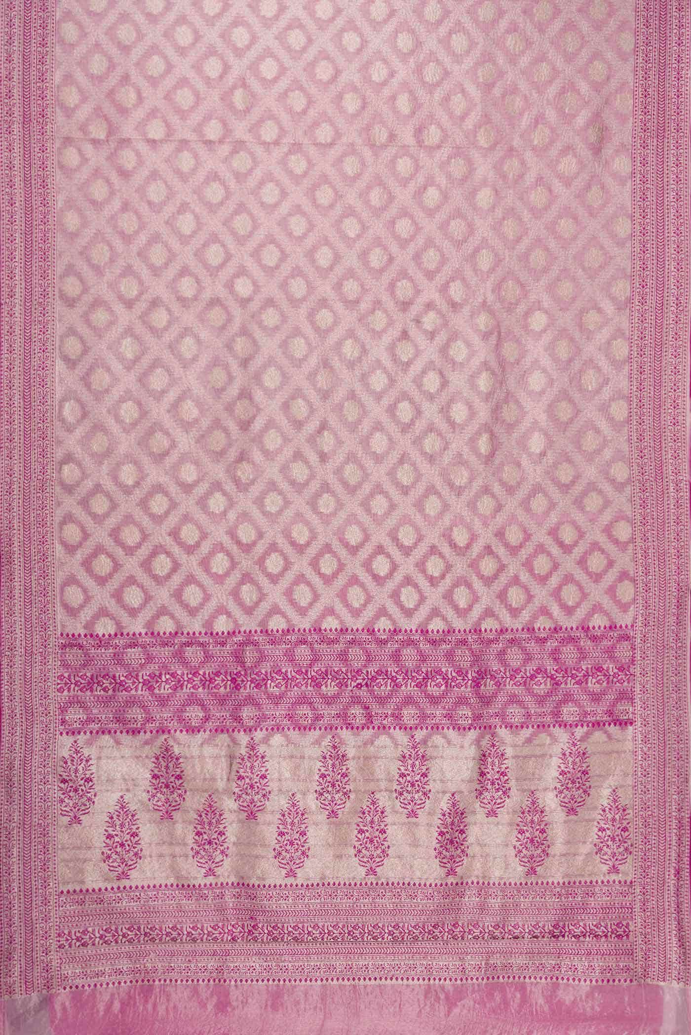 Lavender Dual Tone Chanderi Tissue Silk Saree