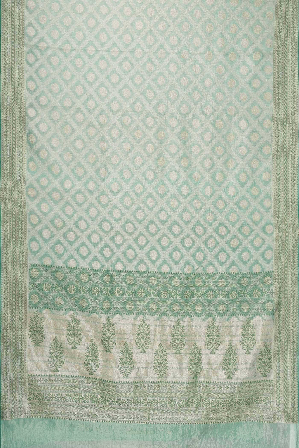 Davys Grey Chanderi Tissue Silk Saree