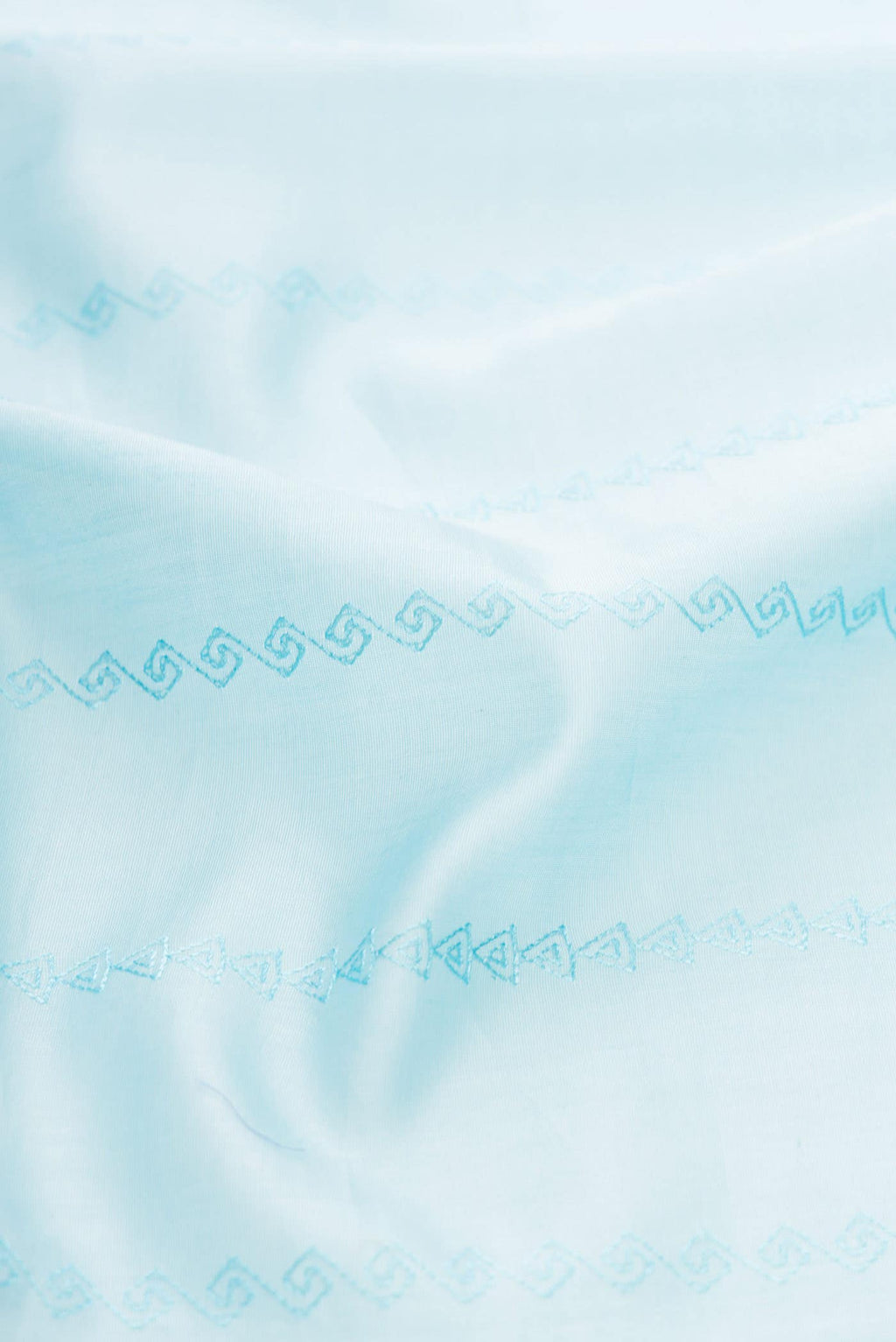 Sky Blue Chanderi Silk Saree
