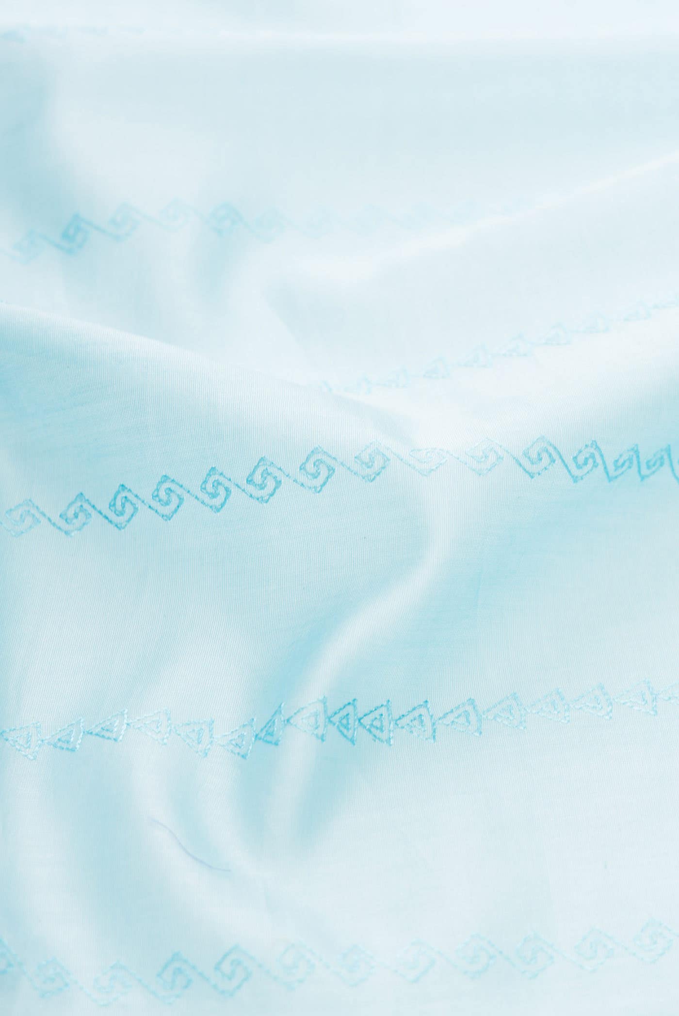 Sky Blue Chanderi Silk Saree