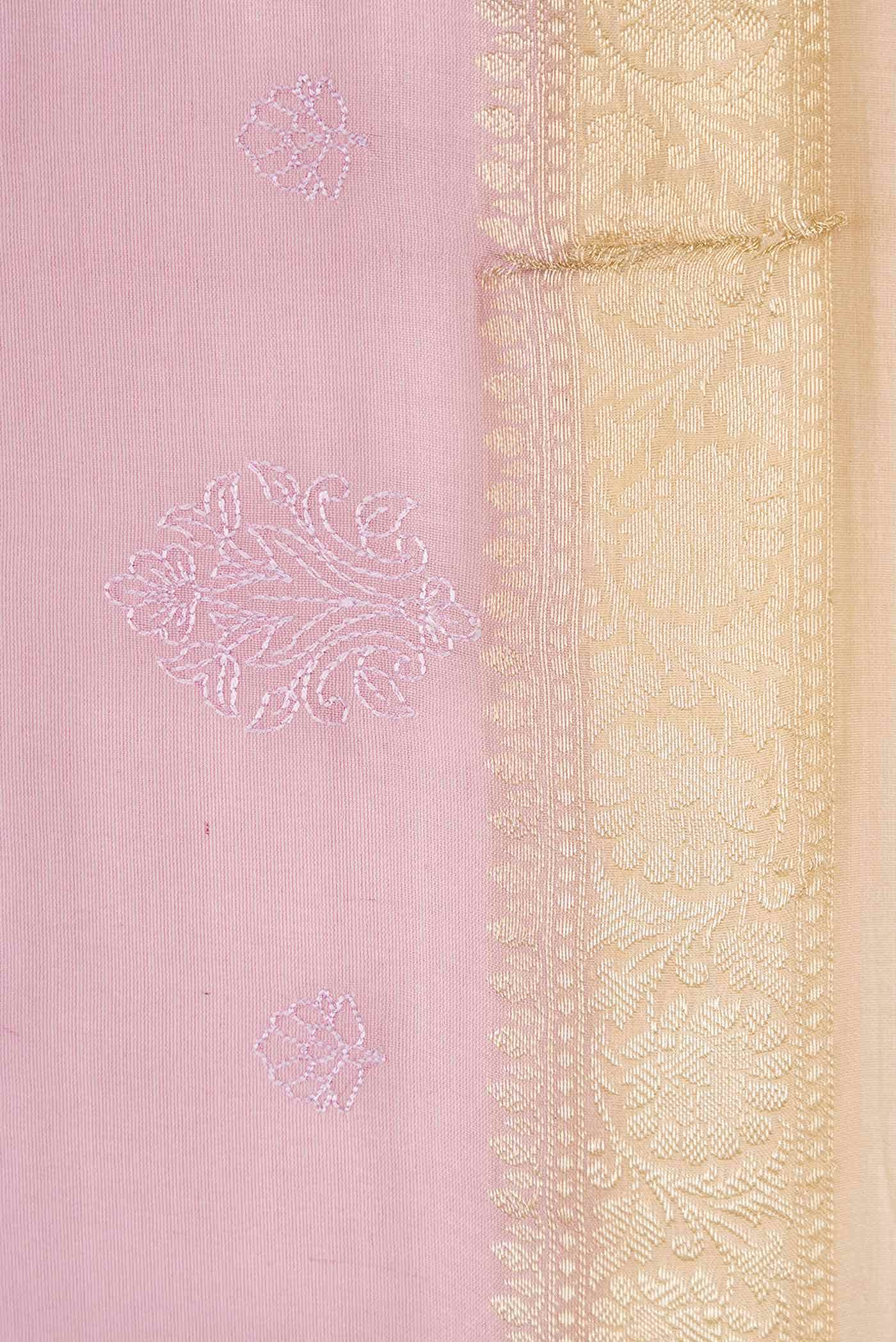 Lavender Chanderi Silk Saree