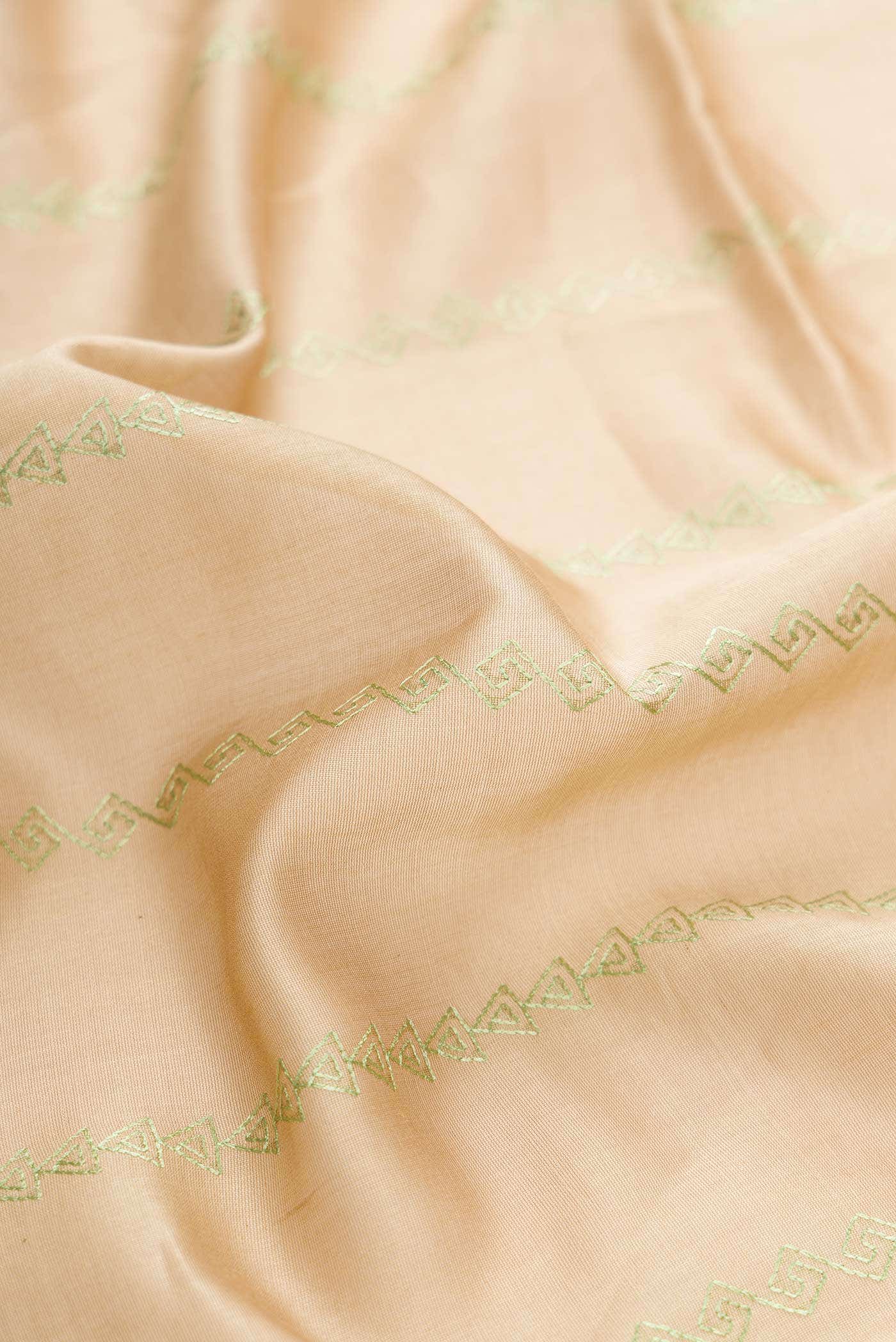 Beige Chanderi Silk Saree