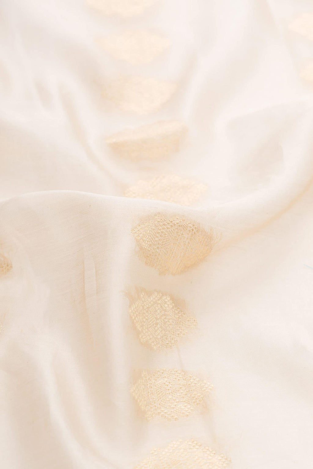 Beige Chanderi Silk Saree