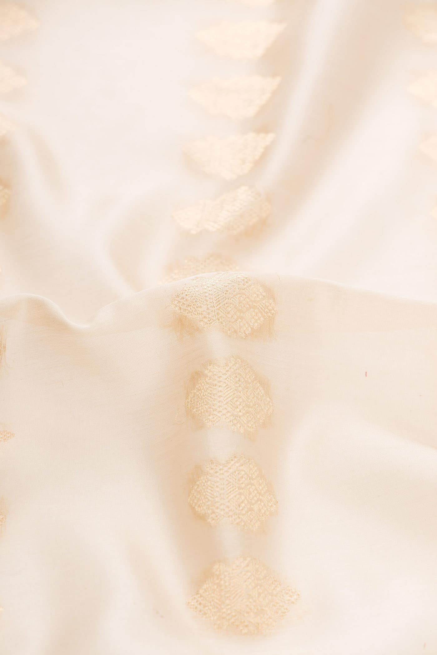 Beige Chanderi Silk Saree