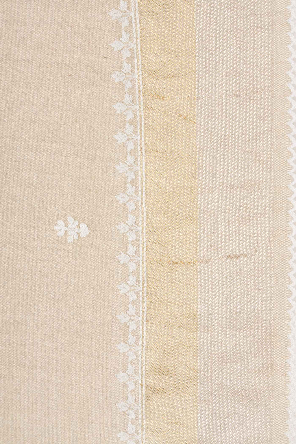 Beige Tussar Silk Saree