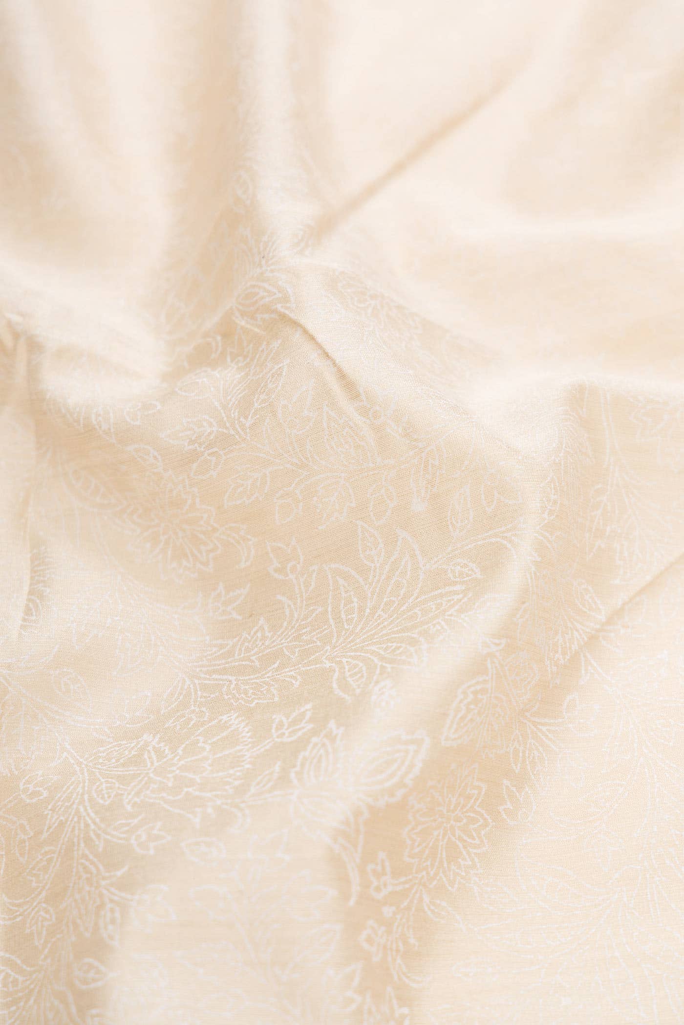 Beige Tussar Silk Saree