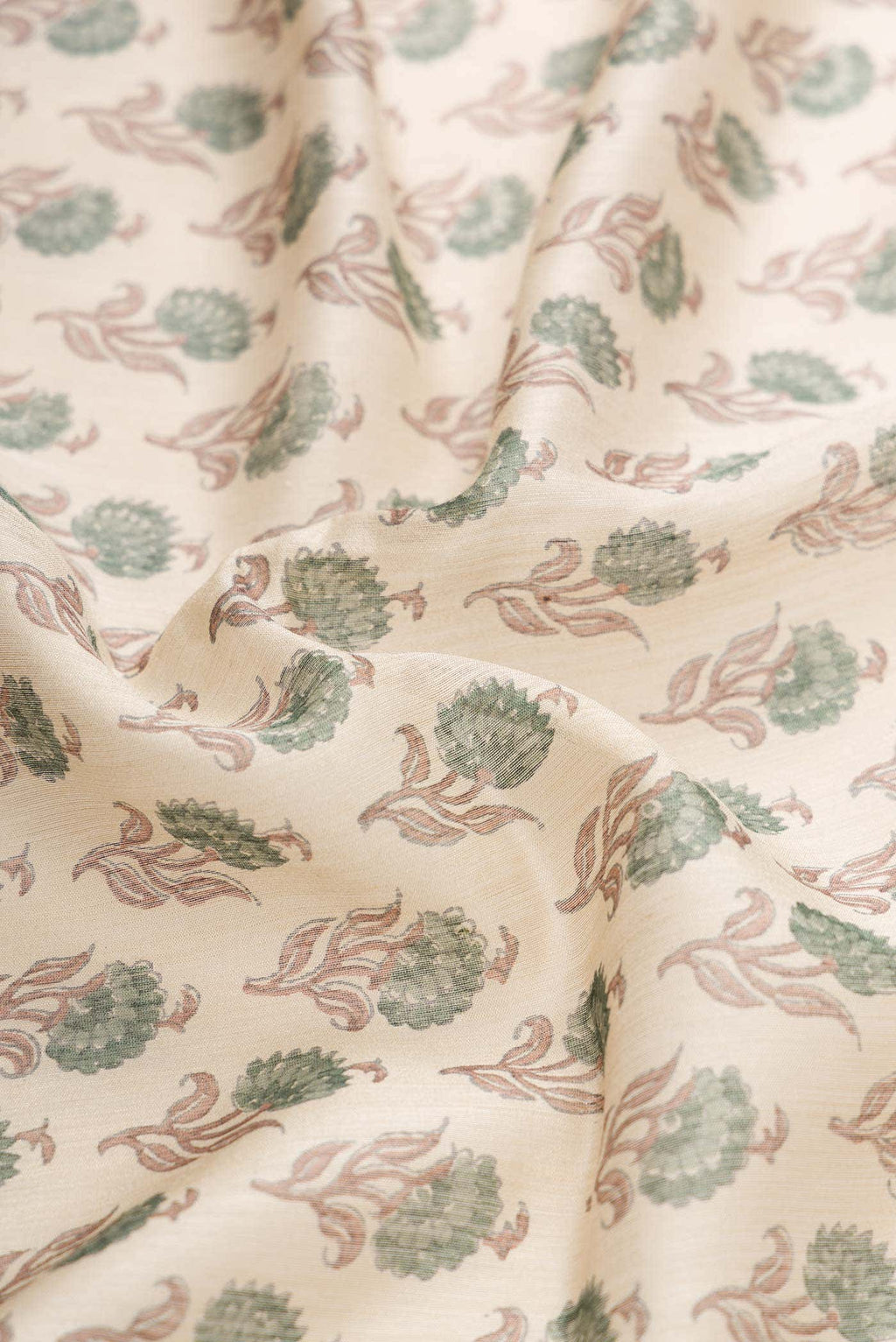 Beige Tussar Silk Saree