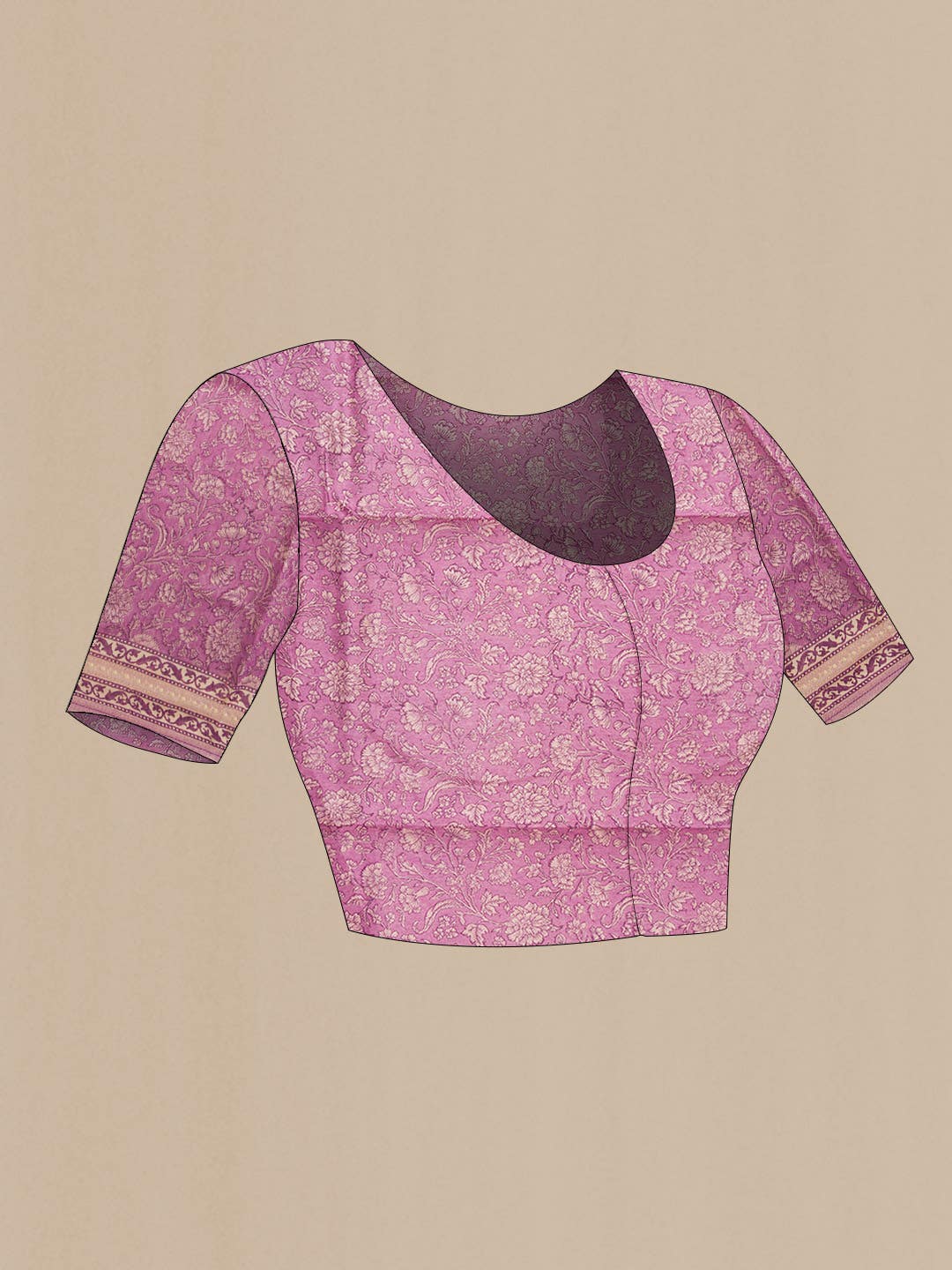 Sandal Chanderi Silk Saree