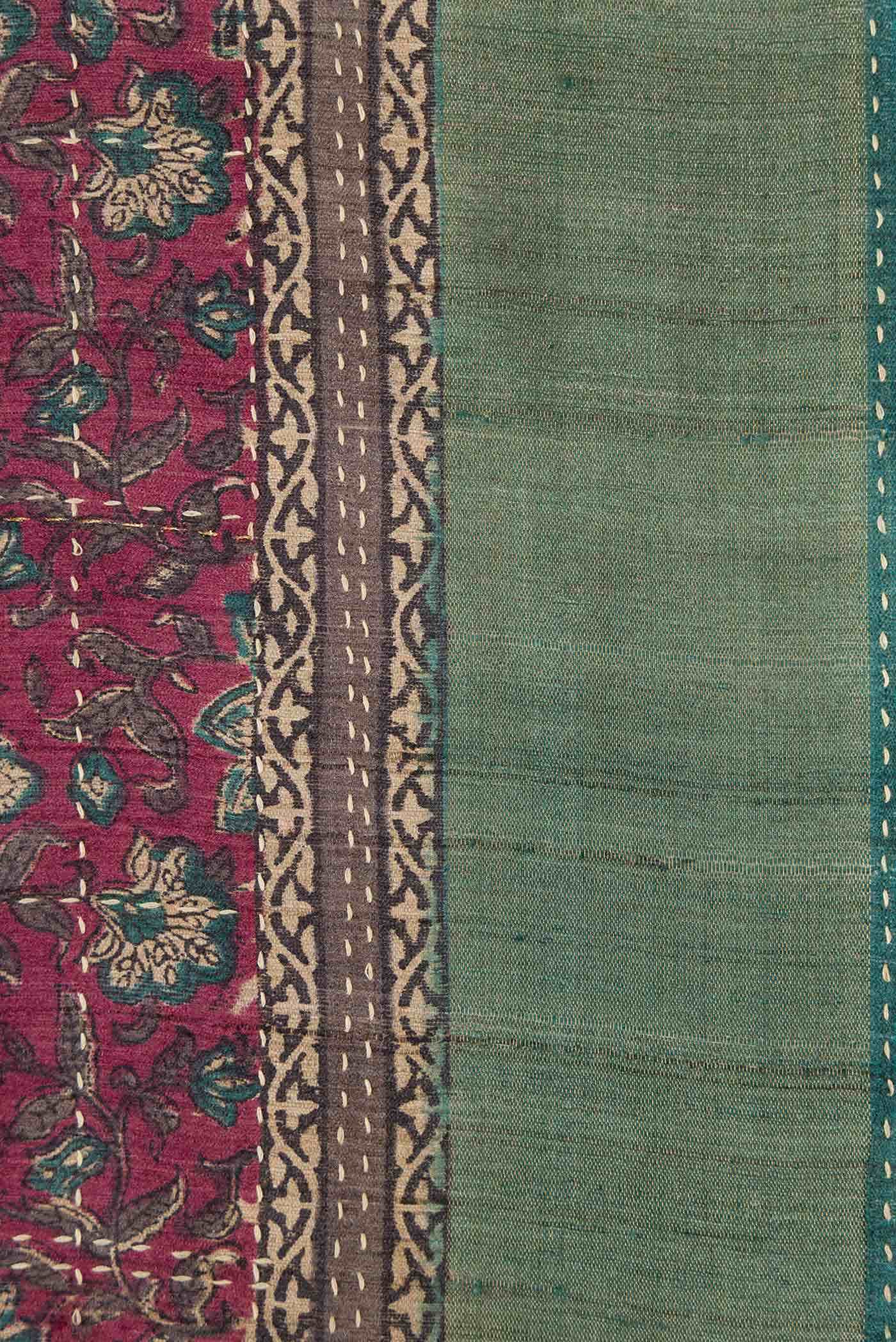Purple Dual Tone Tussar Silk Saree