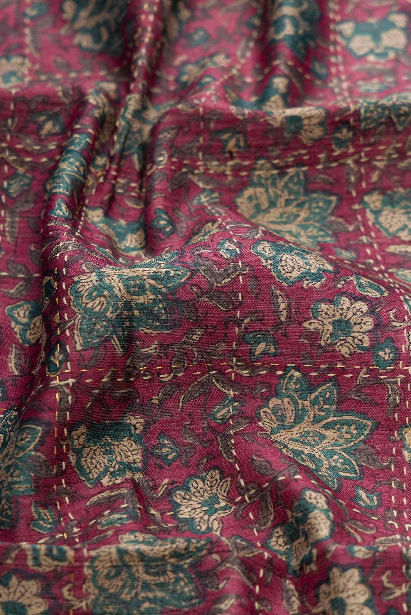 Purple Dual Tone Tussar Silk Saree