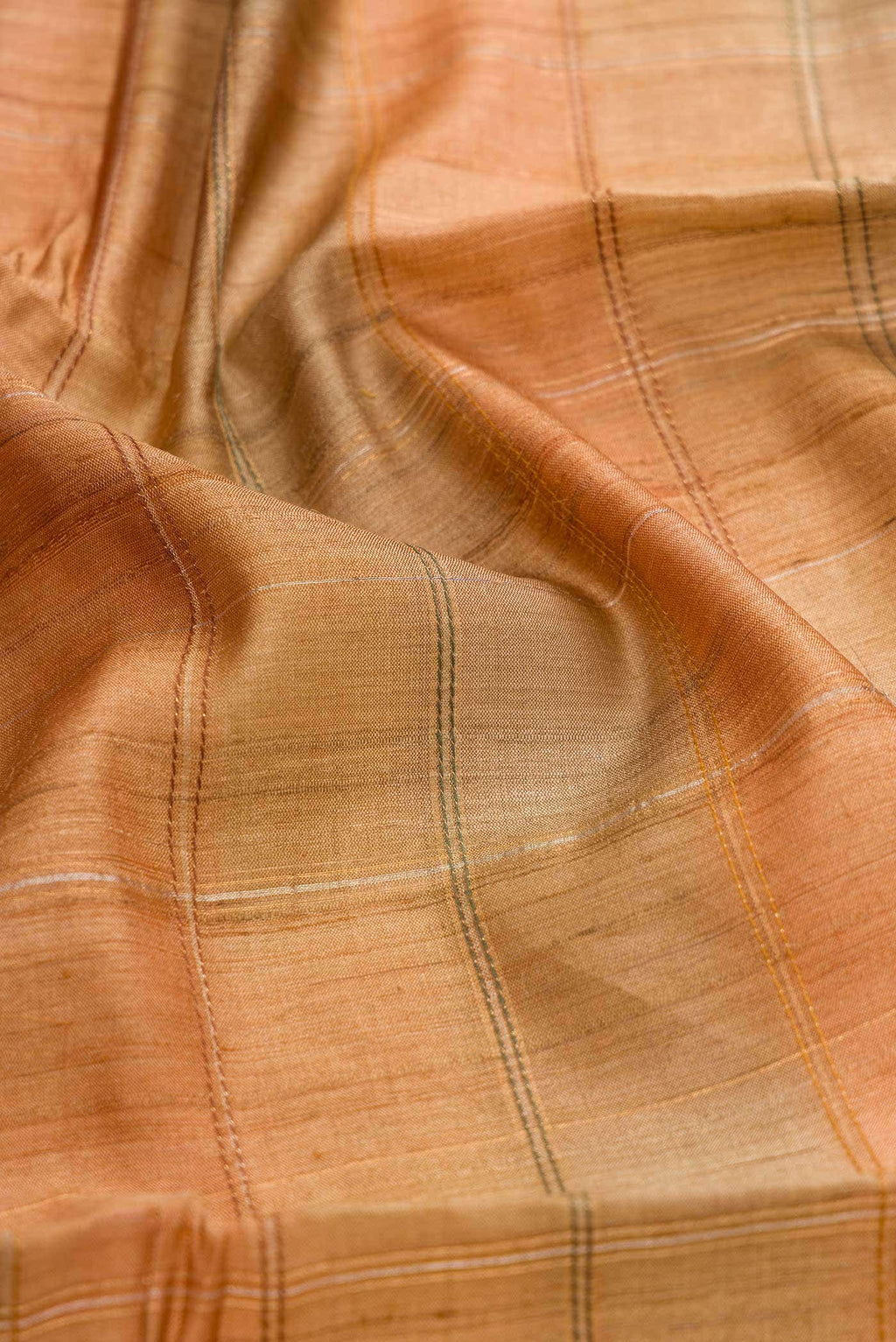 Brown Tussar Silk Saree
