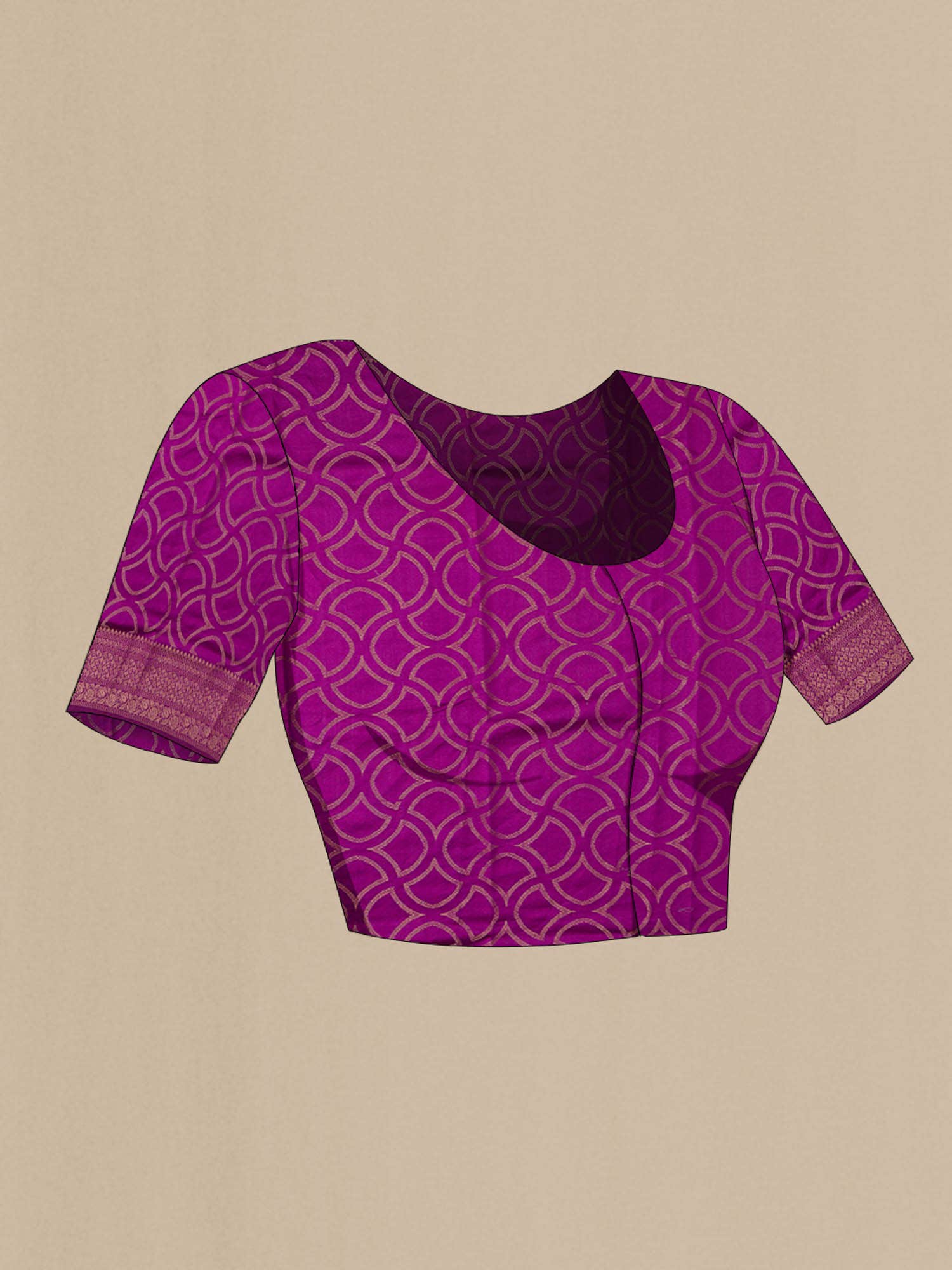 Magenta Mysore Crepe Saree
