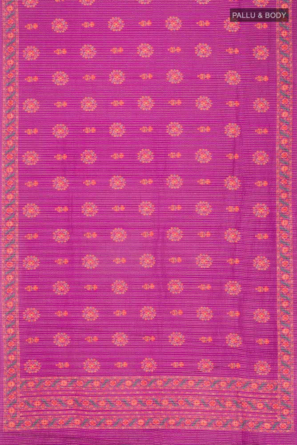 Magenta Mysore Crepe Saree