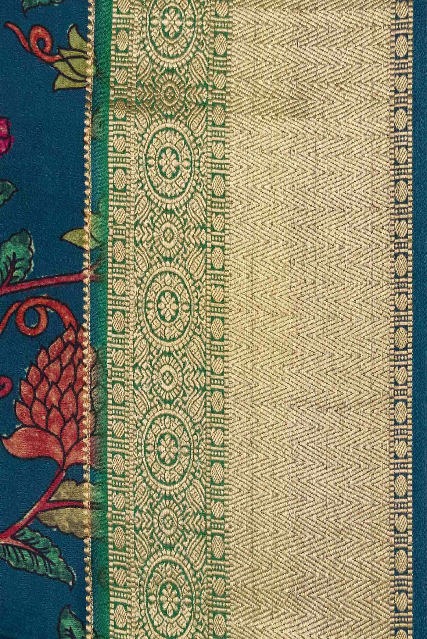 Maya Blue Mysore Crepe Saree