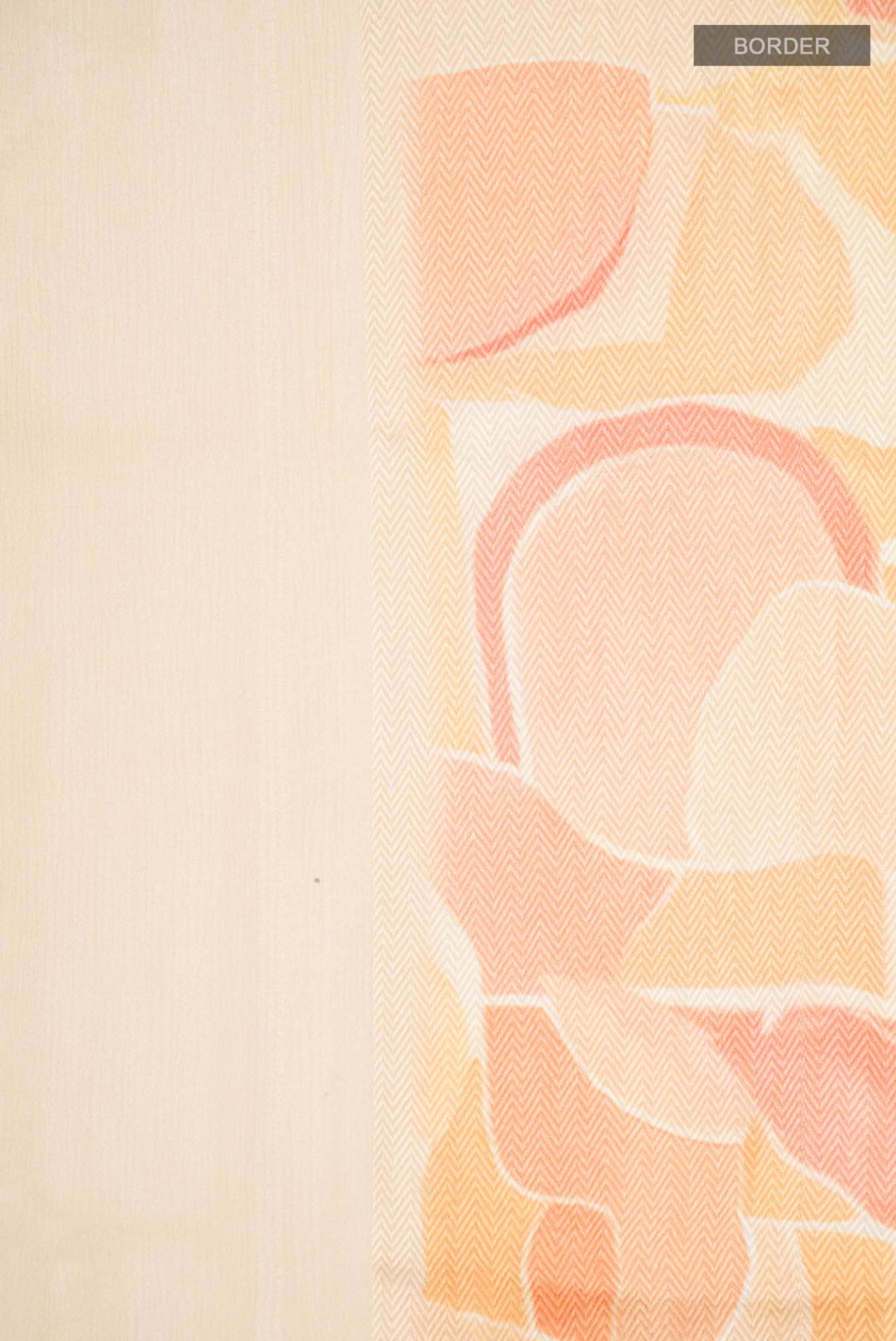 Peach Mysore Chiffon Saree