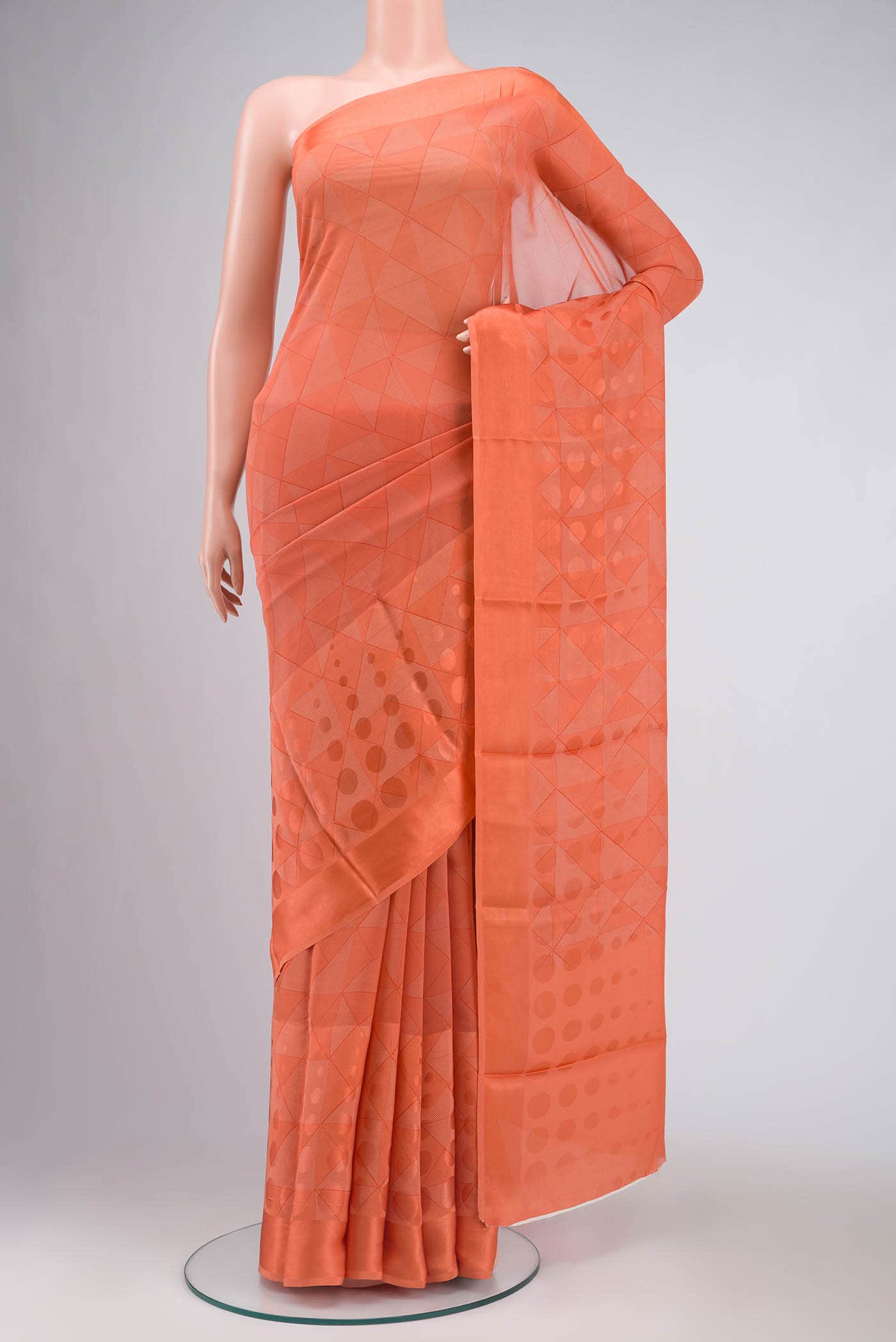 Orange Mysore Georgette Saree