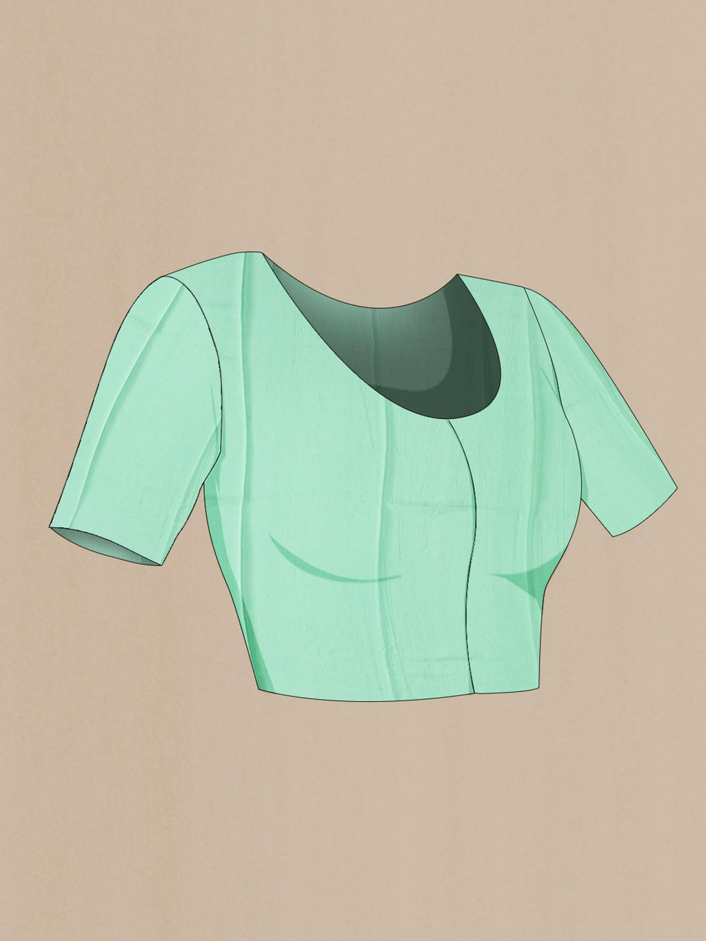 Mint Green Mysore Chiffon Saree