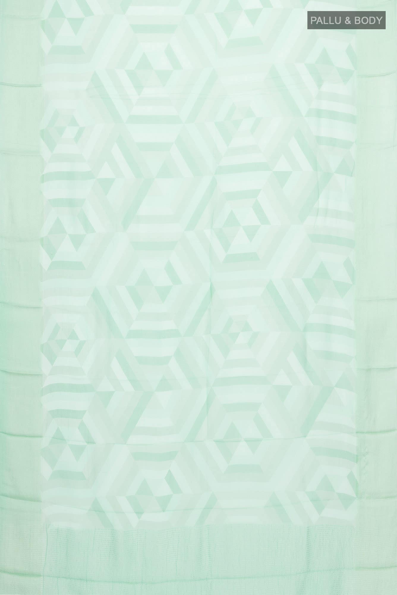 Mint Green Mysore Chiffon Saree