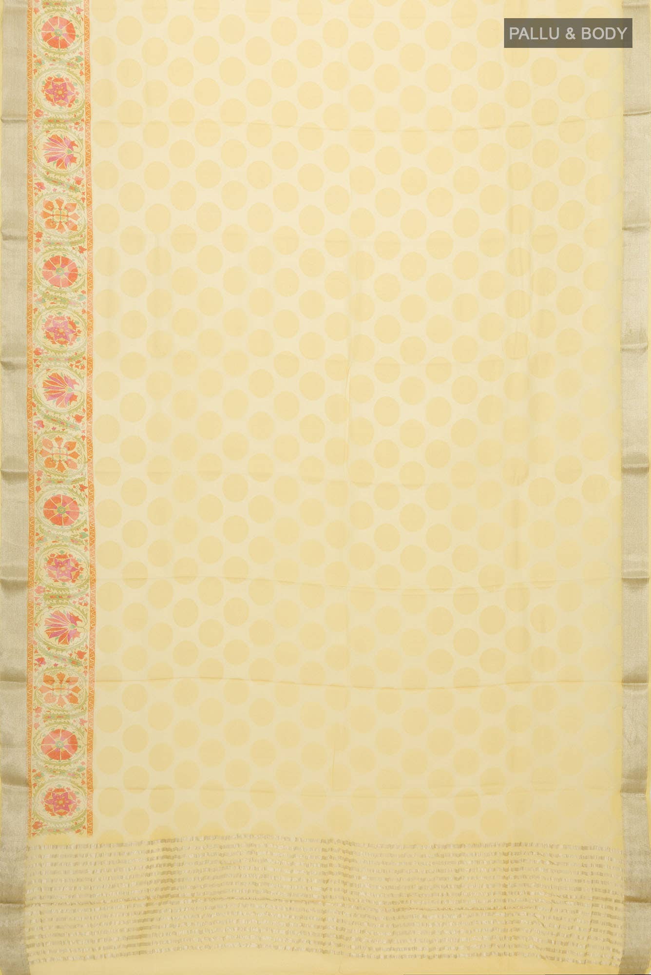 Yellow Mysore Georgette Saree