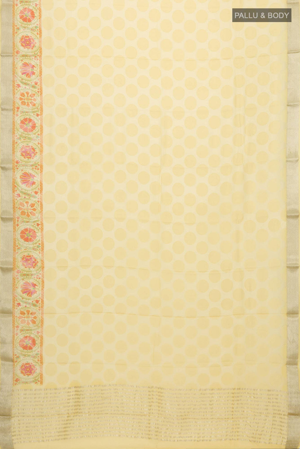 Yellow Mysore Georgette Saree