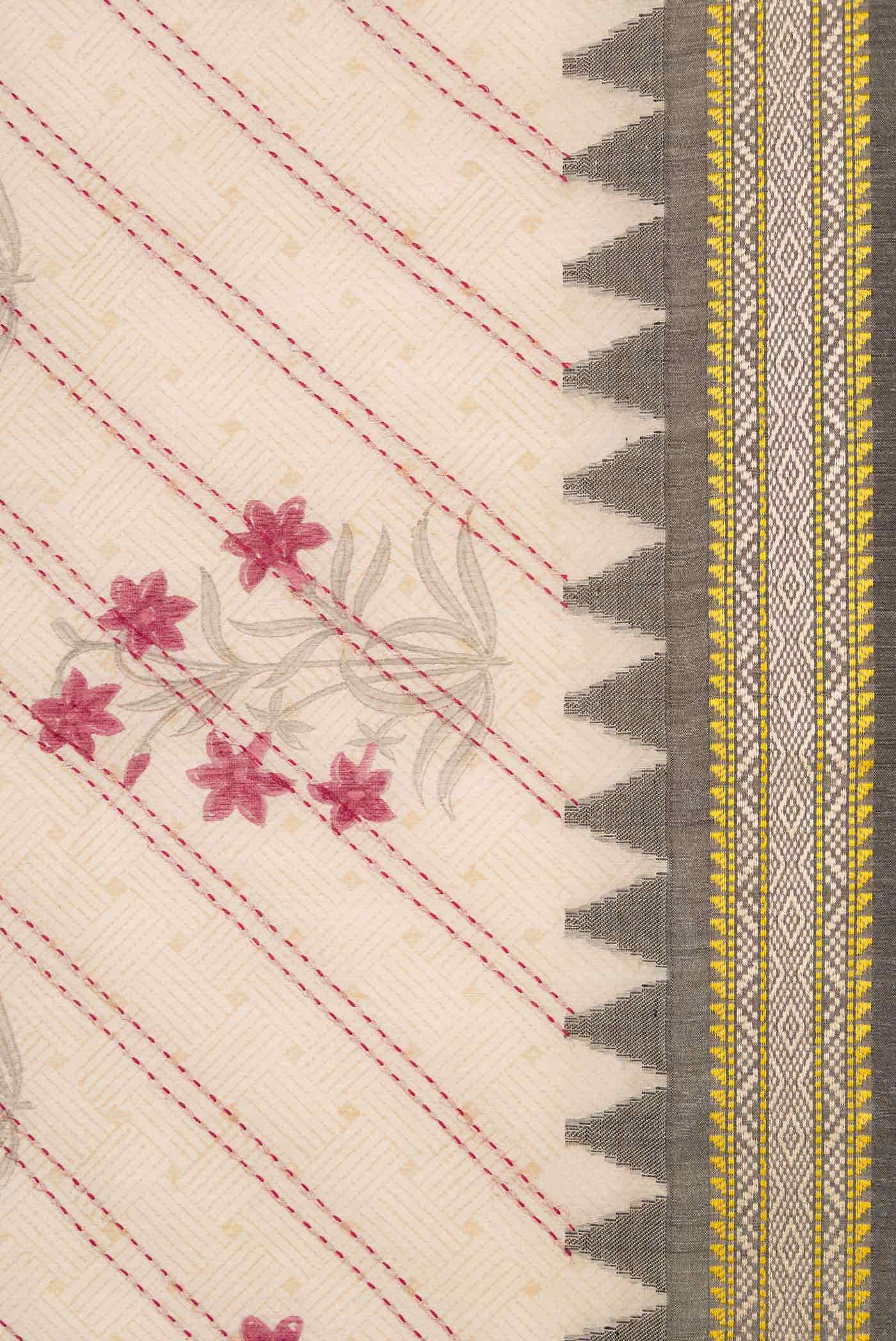 Sandal Tussar Silk Saree