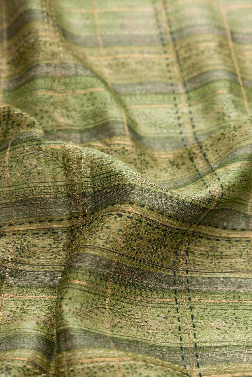 Green Tussar Silk Saree