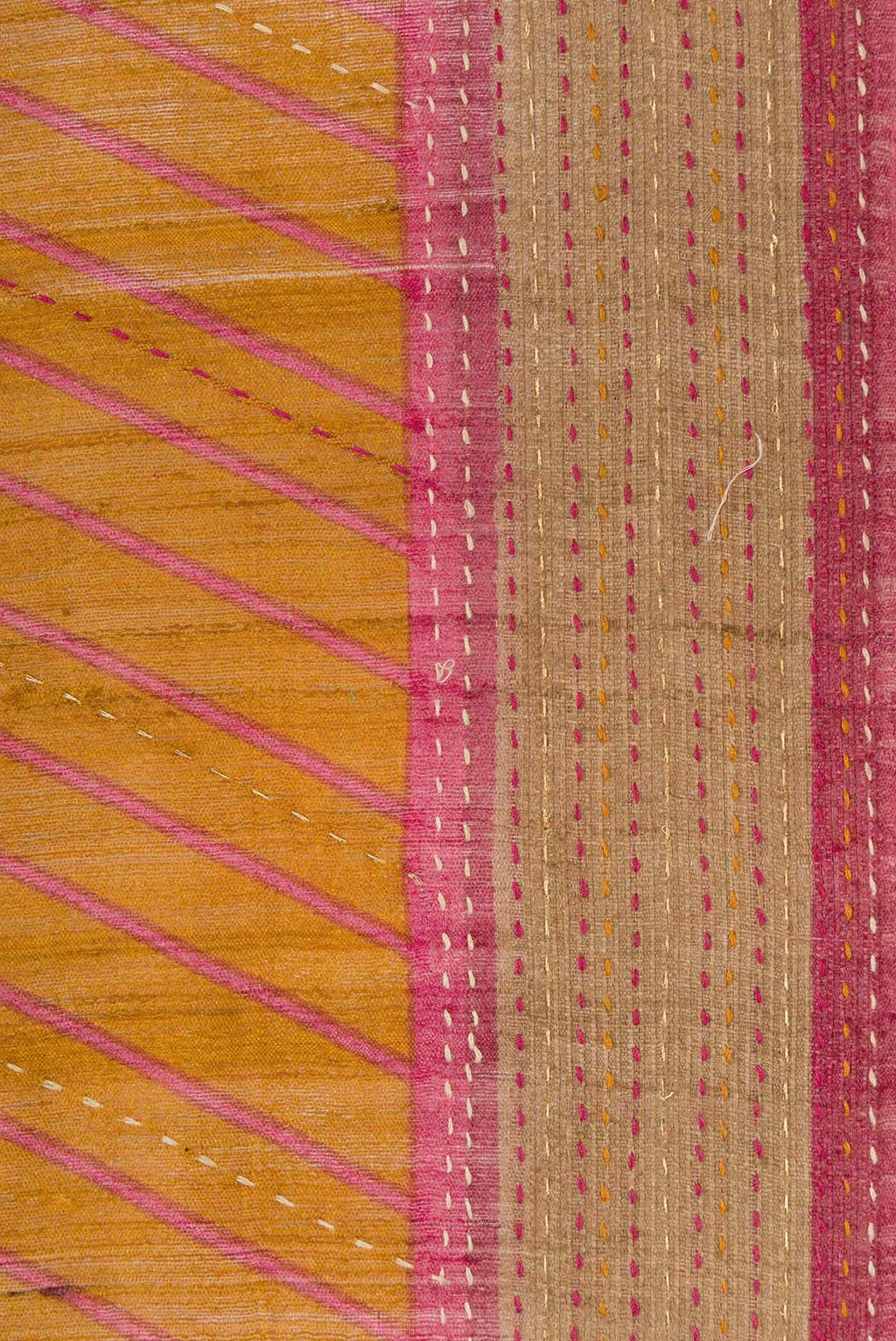Mustard Tussar Silk Saree
