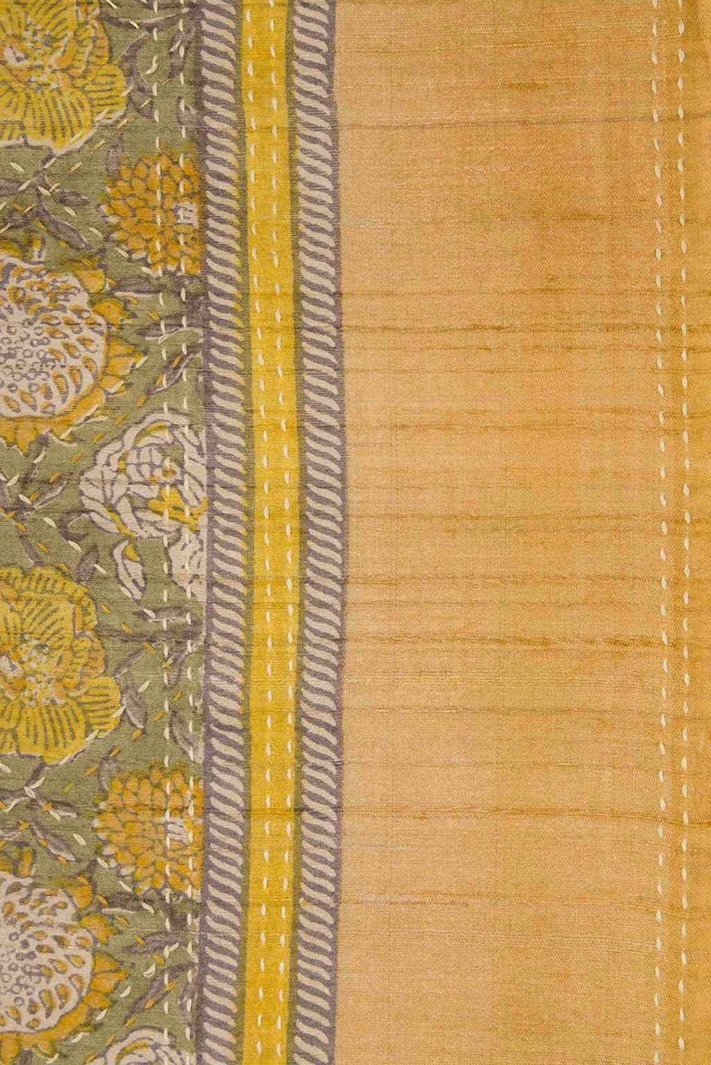 Green Tussar Silk Saree