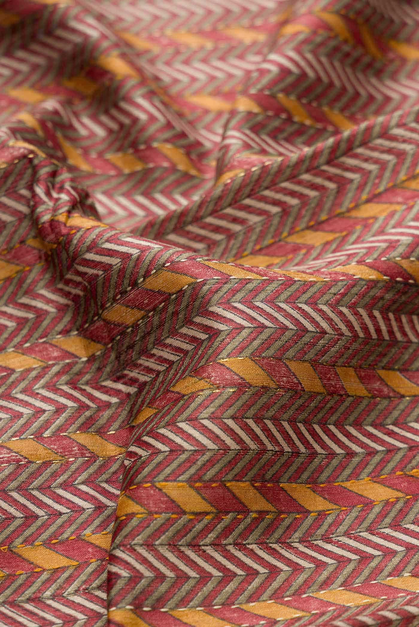 Brown Tussar Silk Saree
