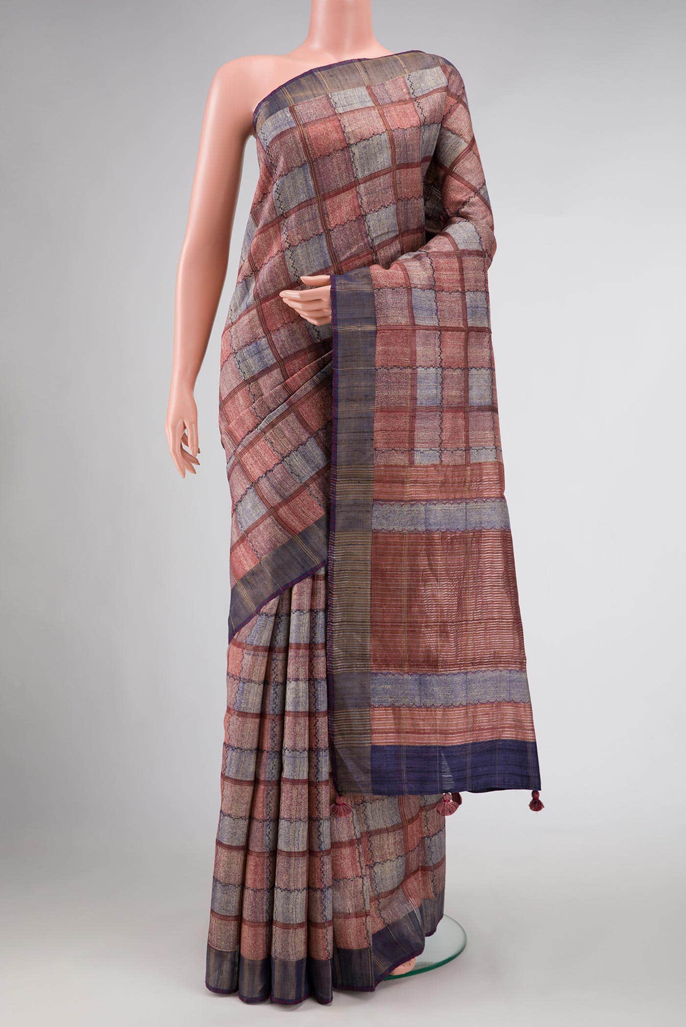 Multi Tussar Silk Saree