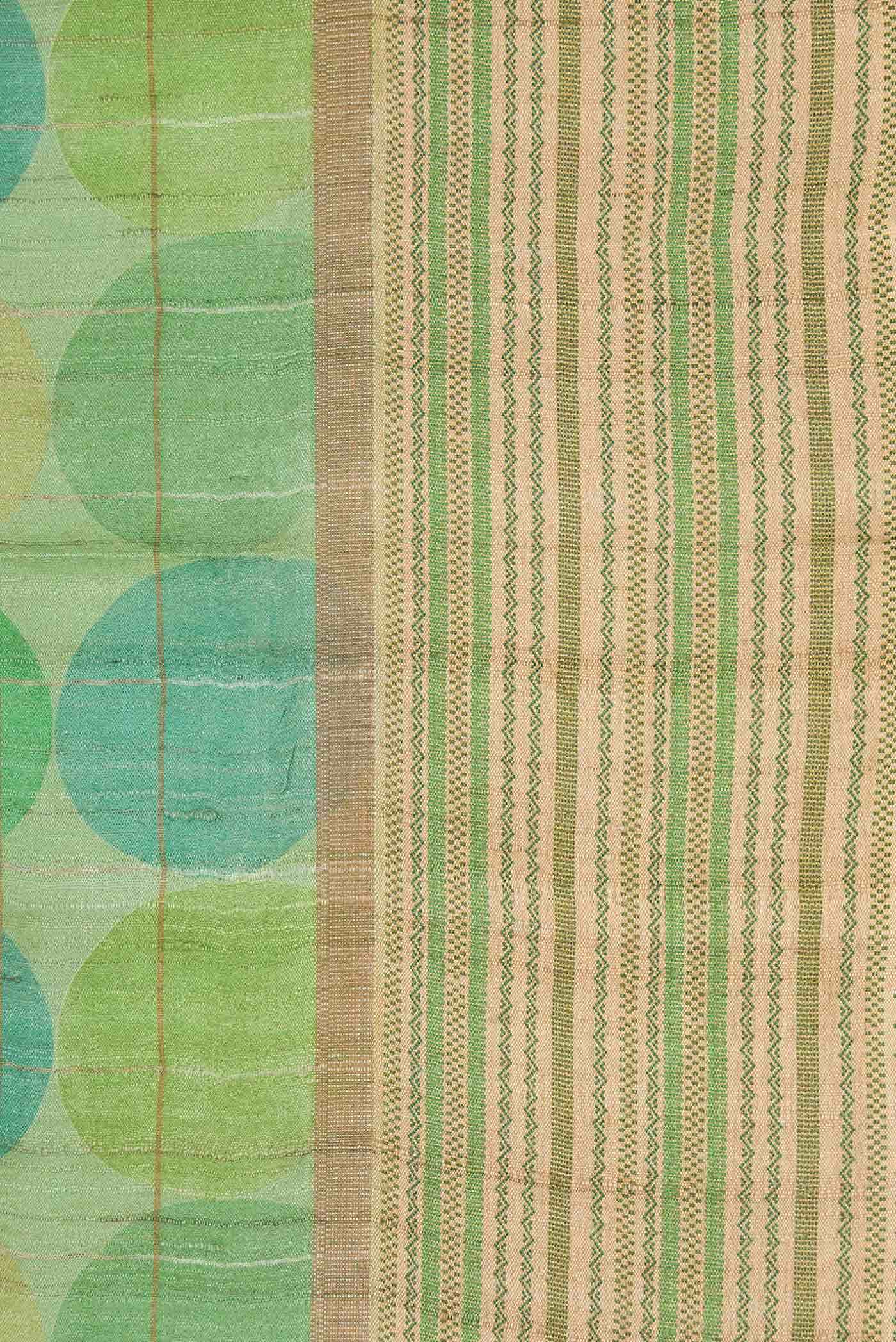 Green Dual Tone Tussar Silk Saree