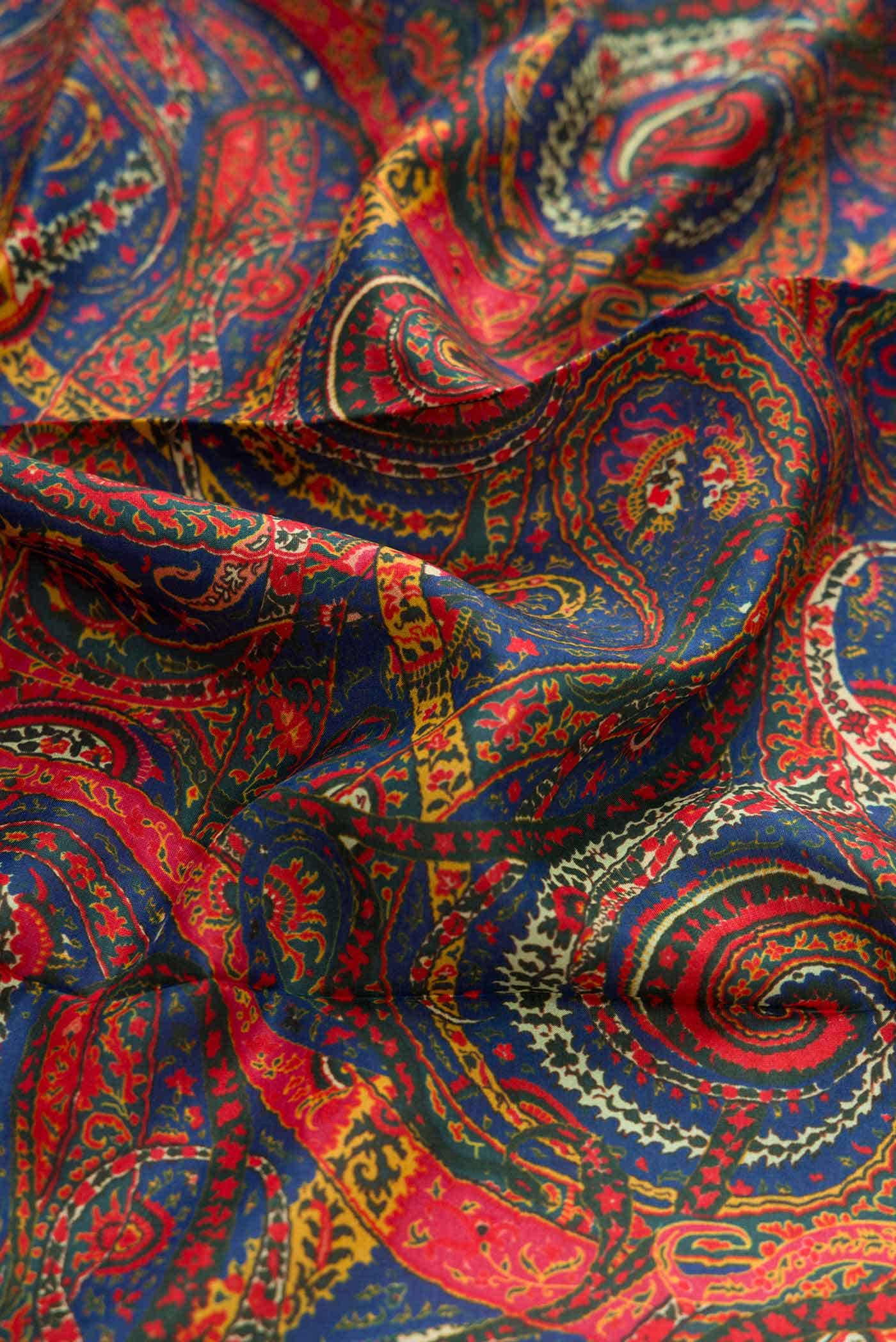 Brown Printed Silk Saree