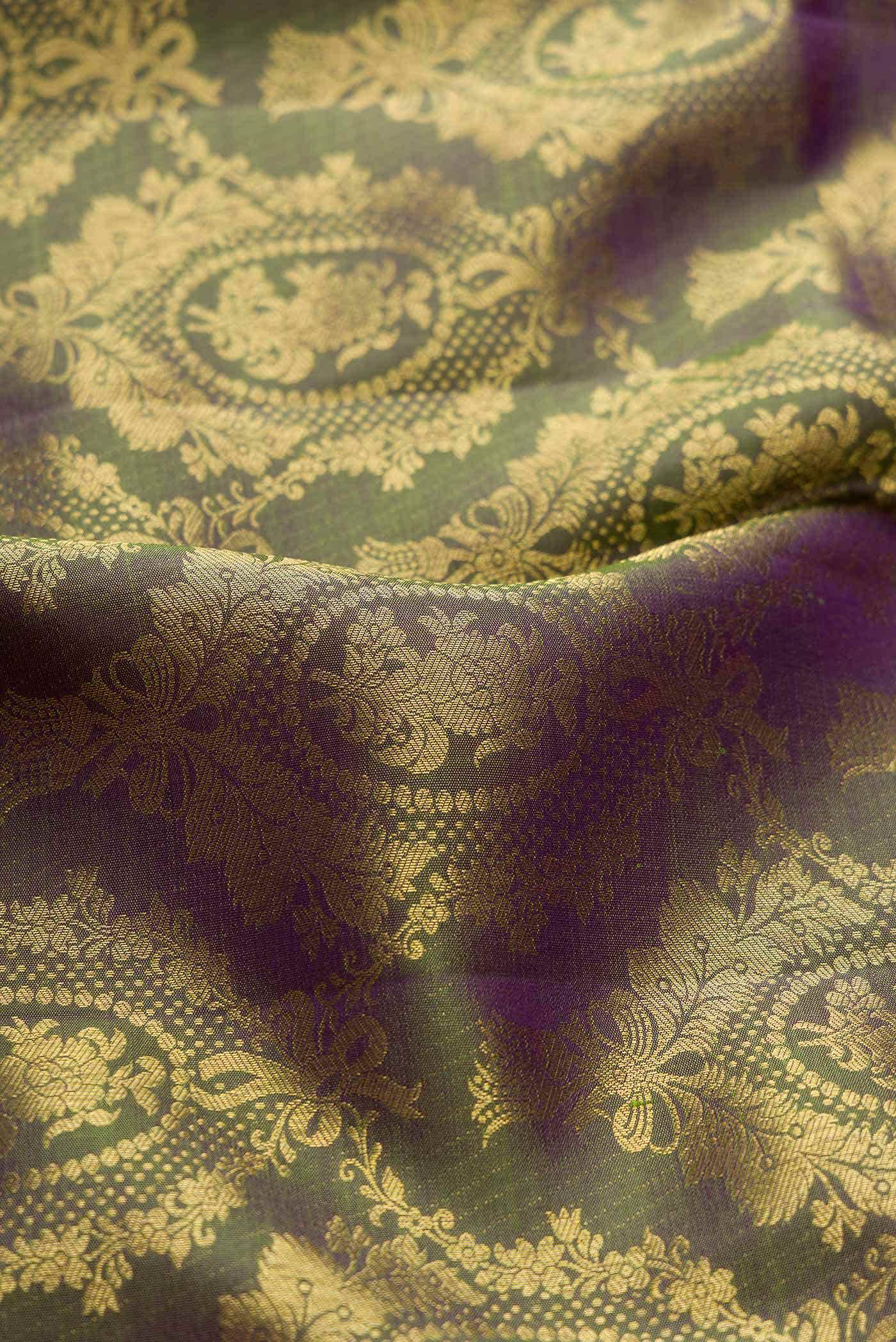 Green Dual Tone Kanchipuram Silk Saree