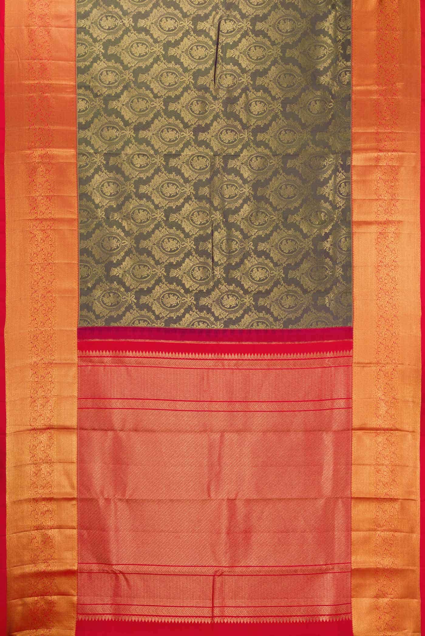 Green Dual Tone Kanchipuram Silk Saree