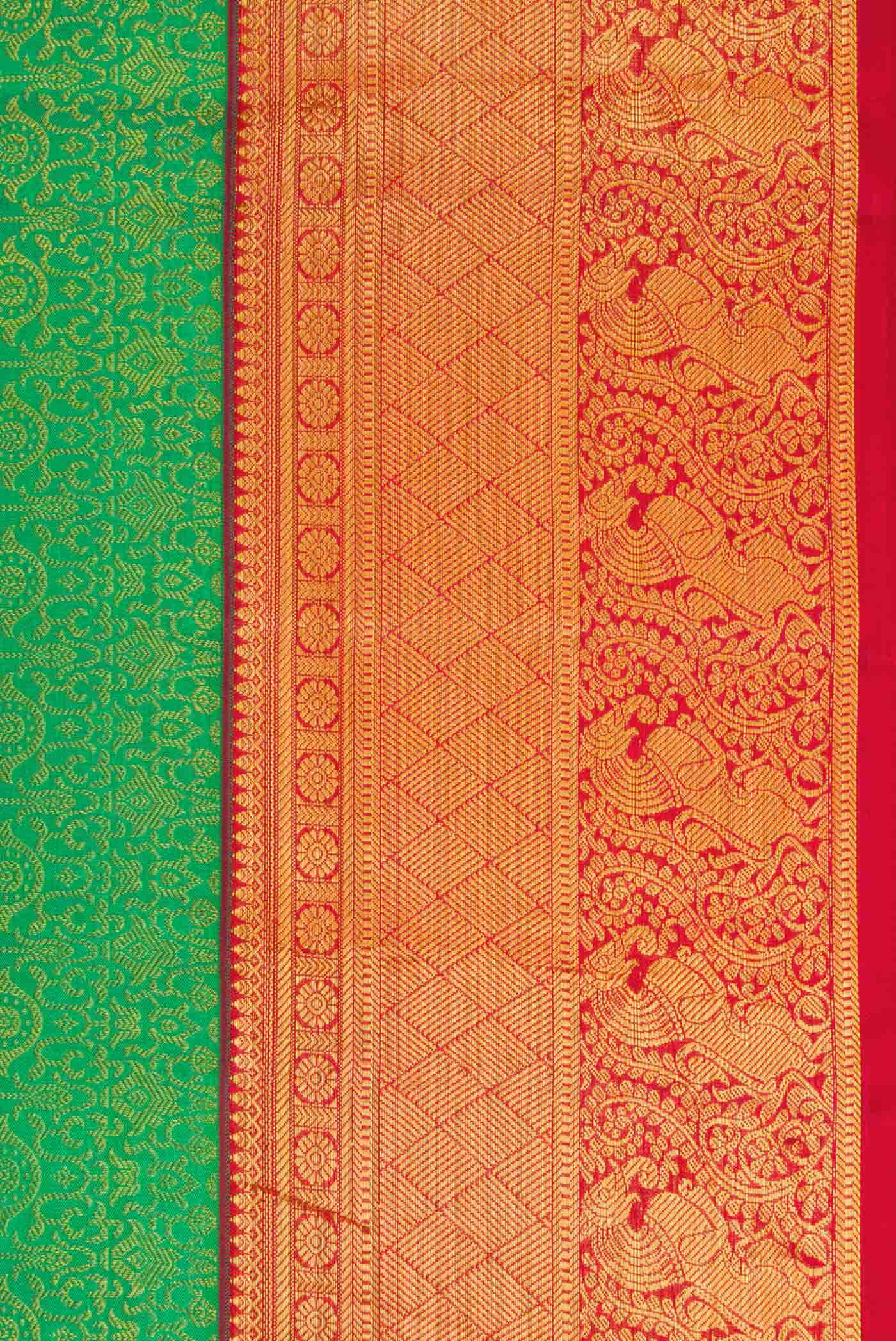 Sea Green Dual Tone Kanchipuram Silk Saree