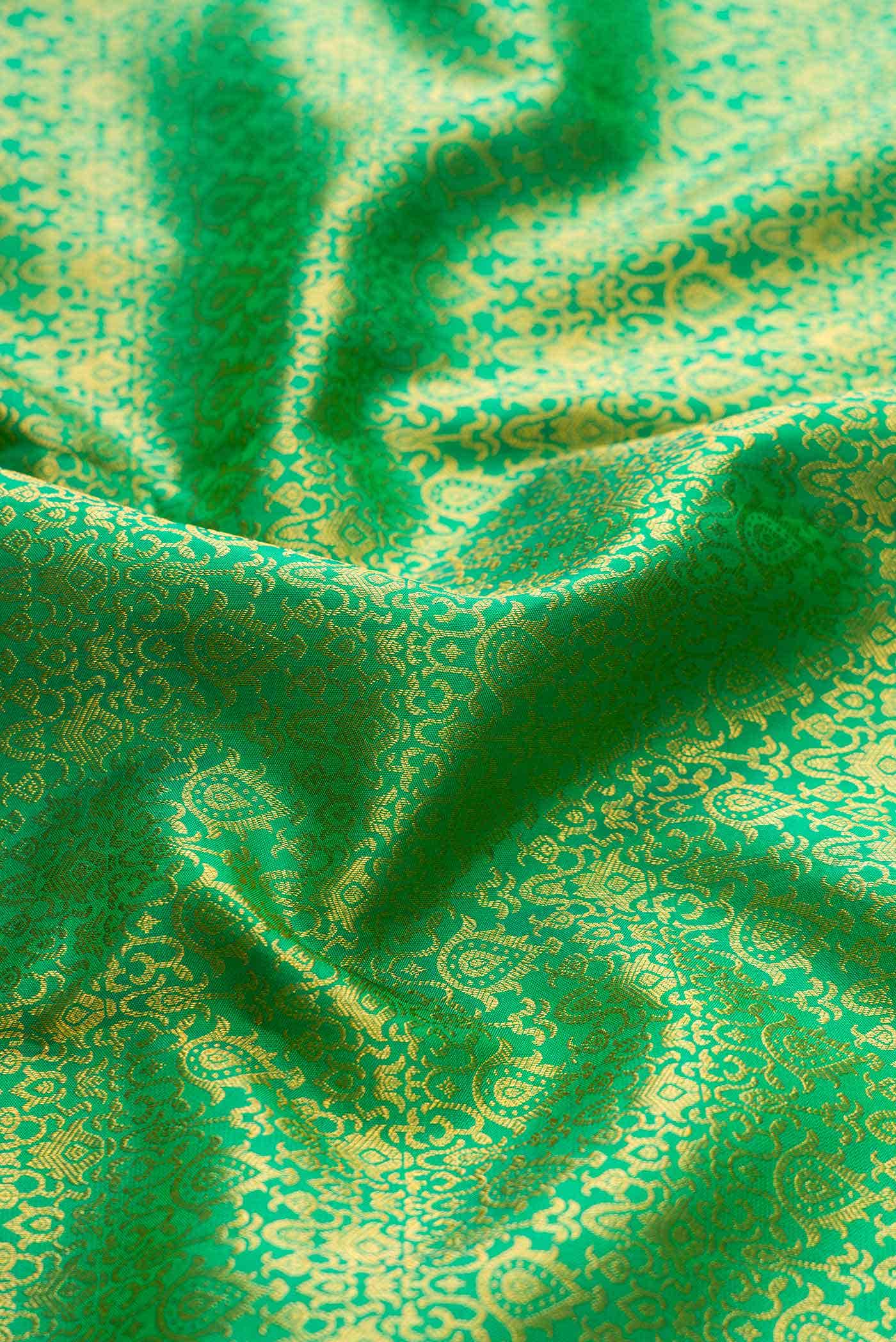 Sea Green Dual Tone Kanchipuram Silk Saree