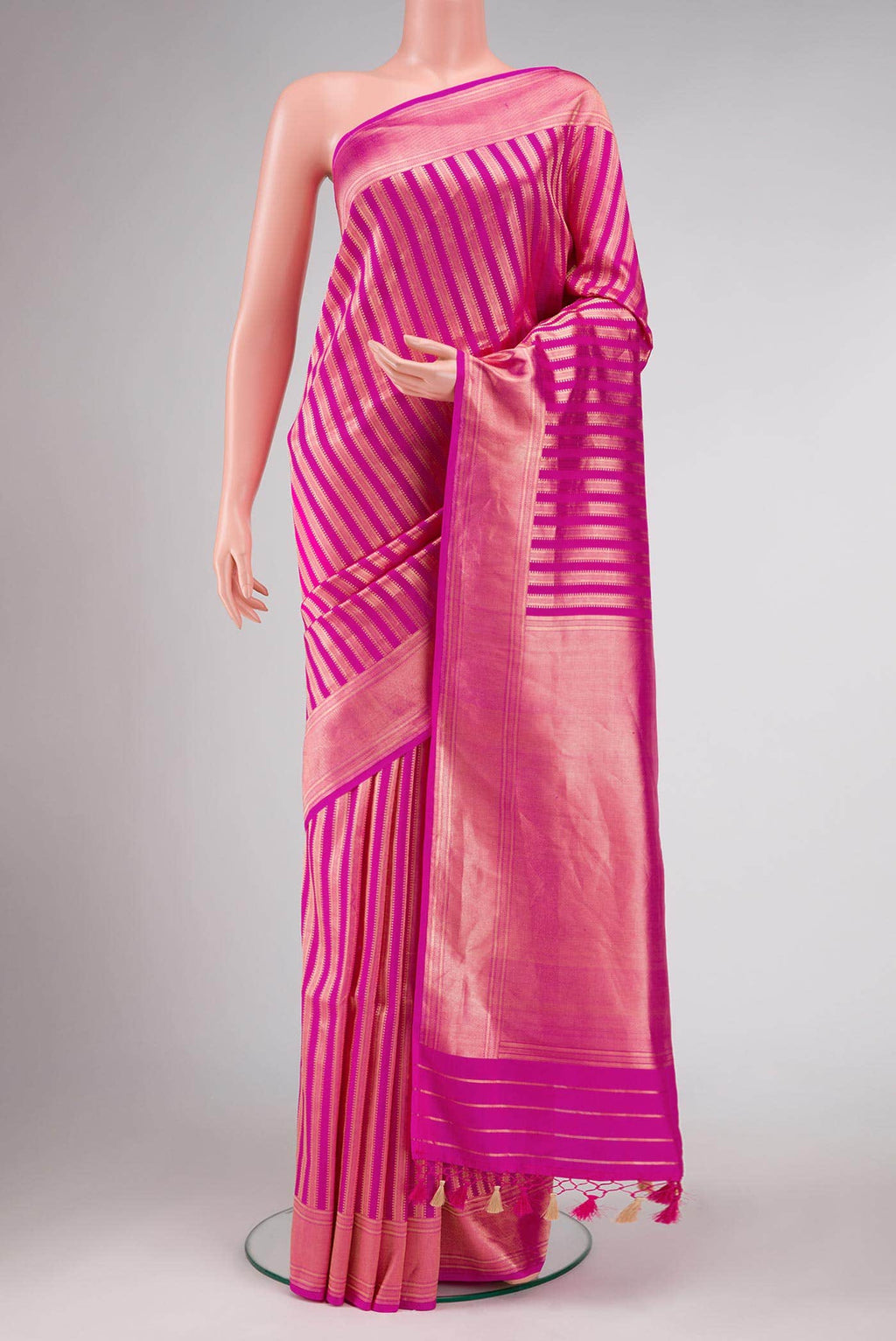 Pink Banarasi Silk Saree