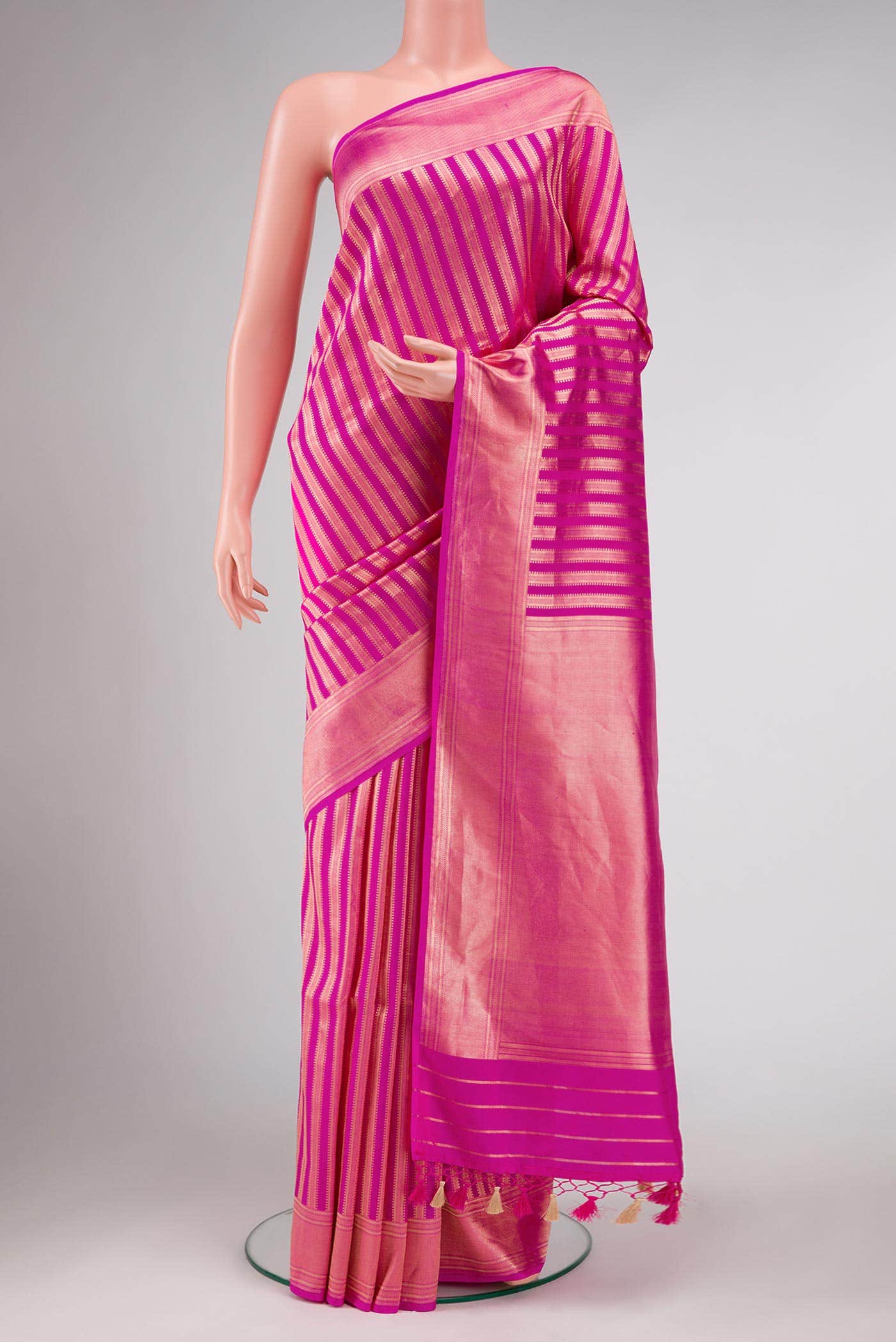 Pink Banarasi Silk Saree