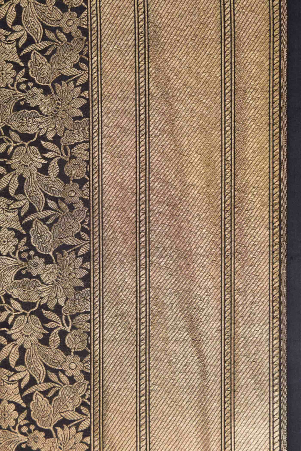 Black Banarasi Silk Saree