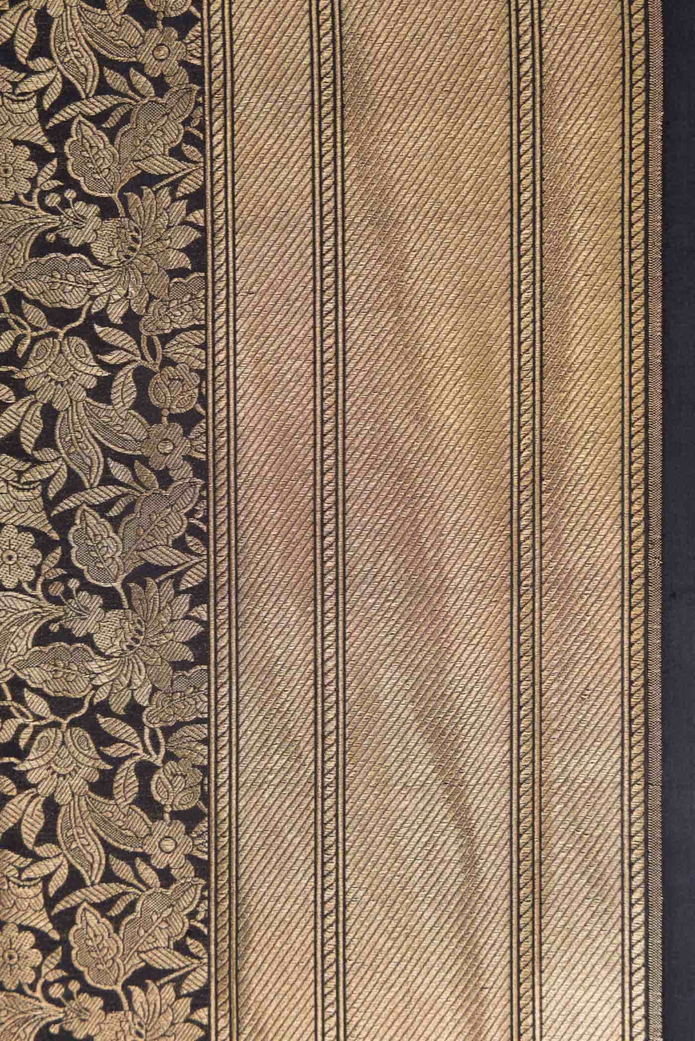 Black Banarasi Silk Saree
