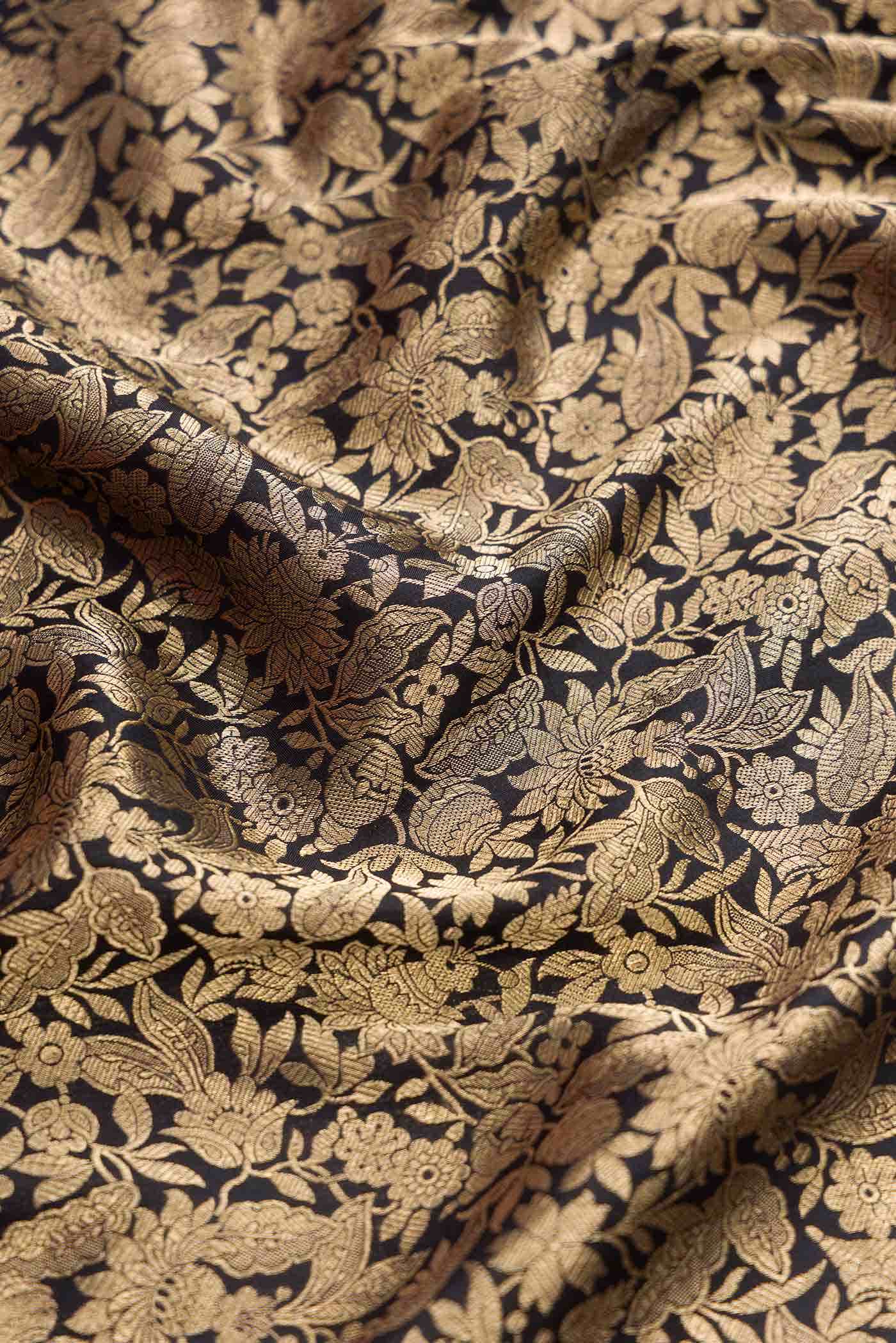 Black Banarasi Silk Saree