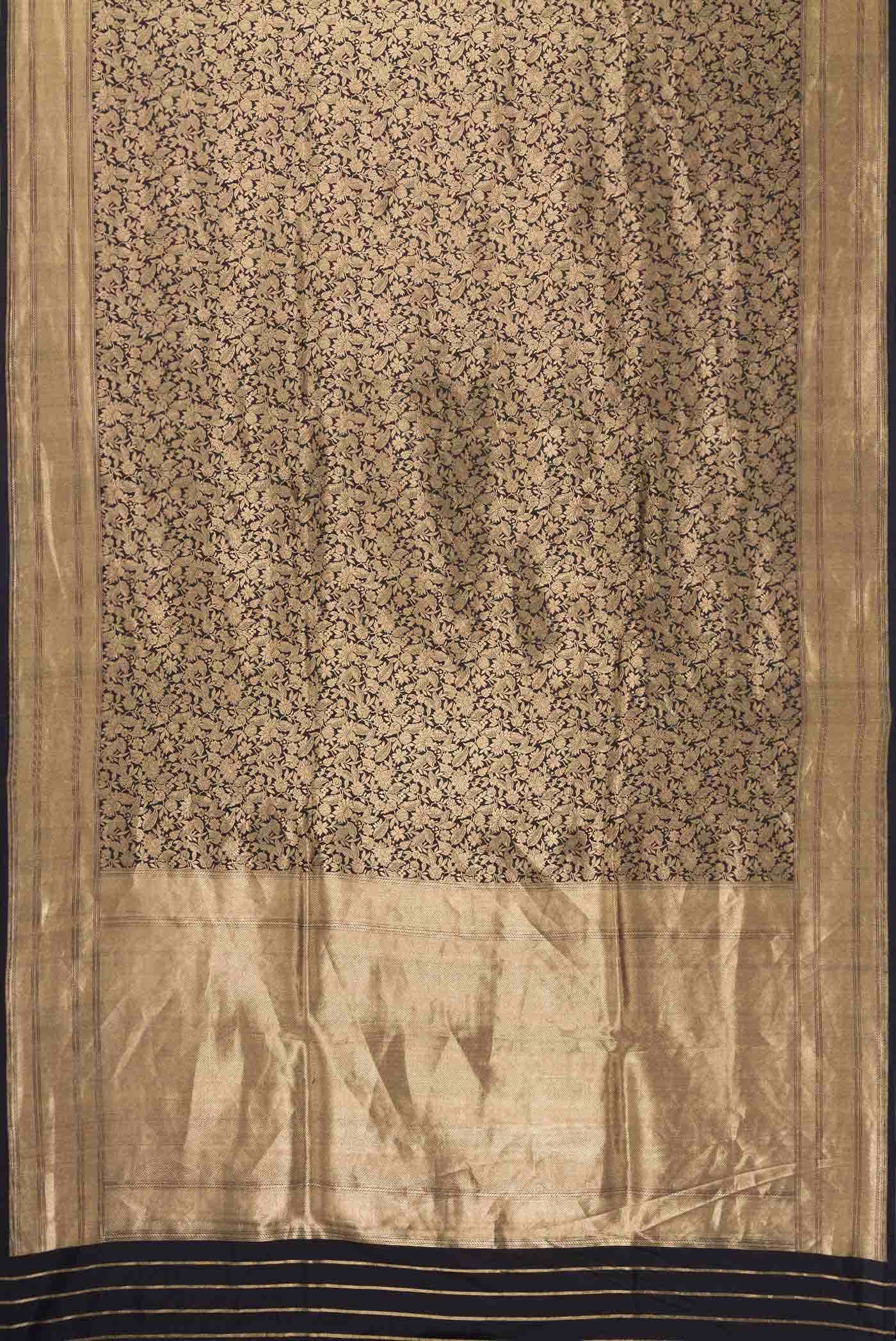 Black Banarasi Silk Saree